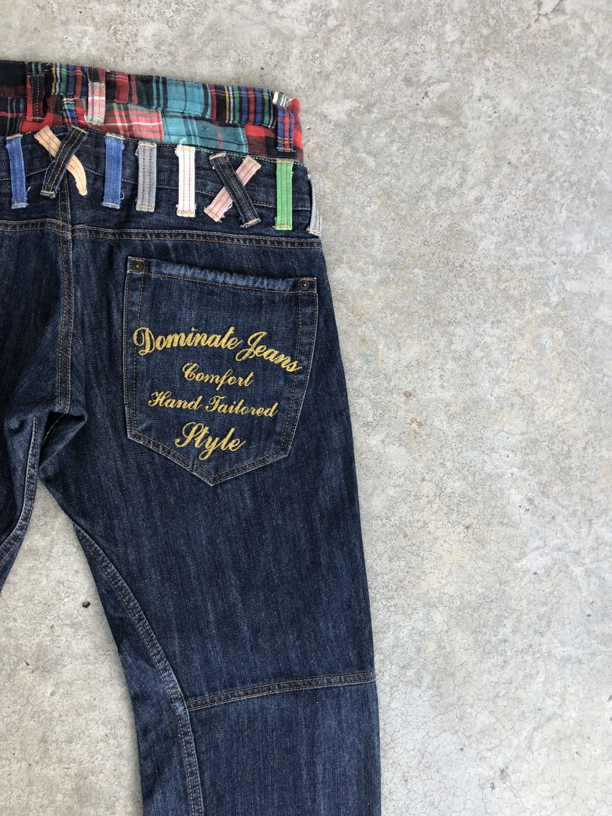 Hysteric Glamour Japanese Dominate Double Waist Embroidered Distressed Jeans Size US 33 - 10 Thumbnail