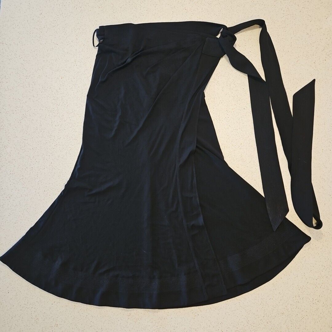 Donna Karan Donna Karan Collection Jersey Wrap Skirt Womens Petite P Bla Size 26" / US 2 / IT 38 - 4 Thumbnail
