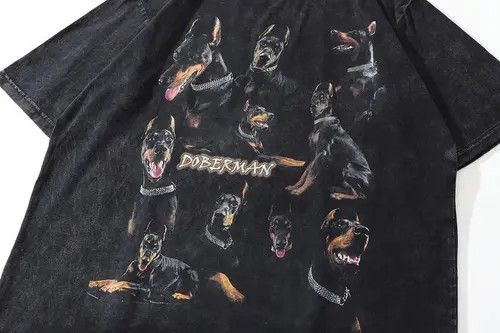 Japanese Brand 90s Doberman Oversized Printed Vintage T Shirt Size US M / EU 48-50 / 2 - 3 Thumbnail