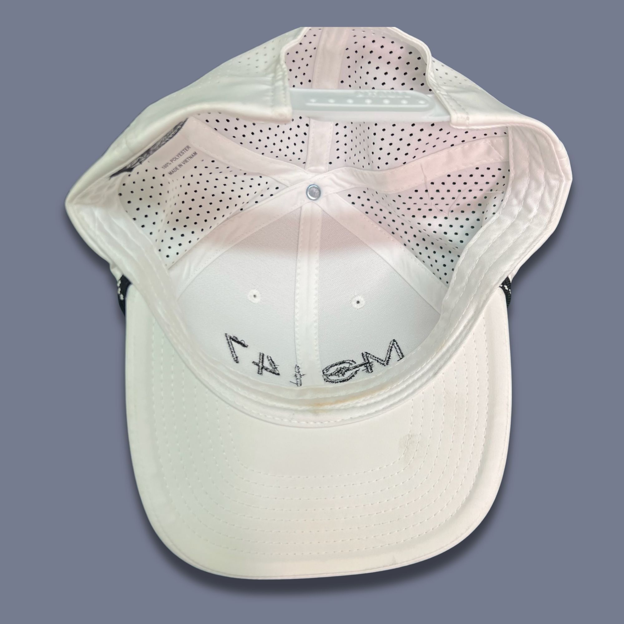 Other Cambridge MO 147 White Cap With Embroidered Logo & Adjustabl Size ONE SIZE - 3 Thumbnail