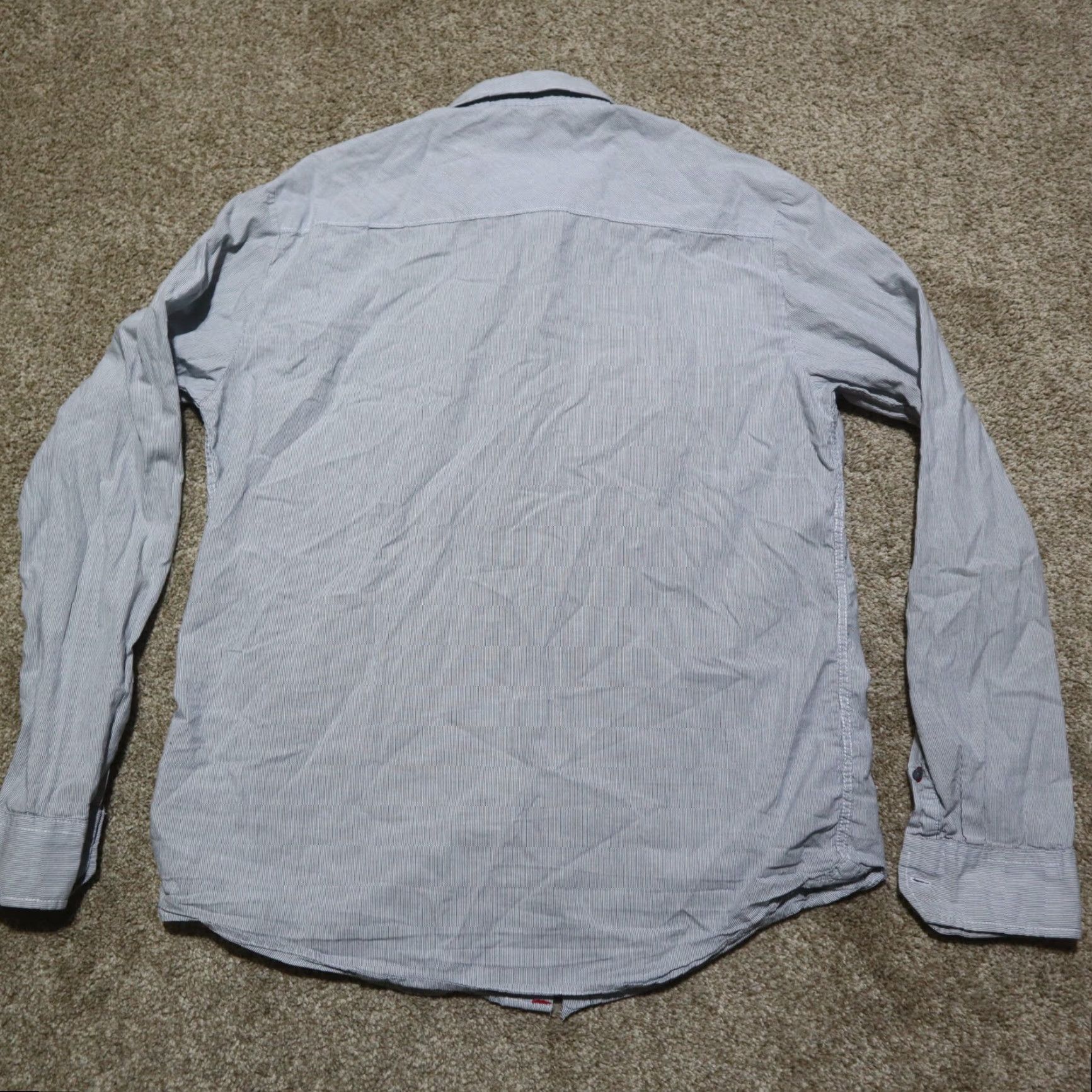 Vintage Aéropostale Shirt Mens L Gray Button-Up Casual Pocket Long Sleeve Shirt Size US L / EU 52-54 / 3 - 8 Thumbnail