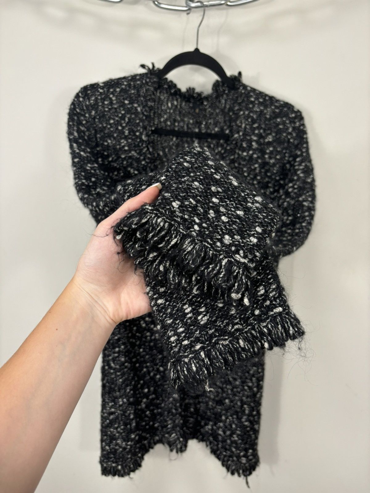 Escada Escada Abstract 1-Button Luxury Wool Mohair Cardigan Sweater Size S / US 4 / IT 40 - 6 Thumbnail
