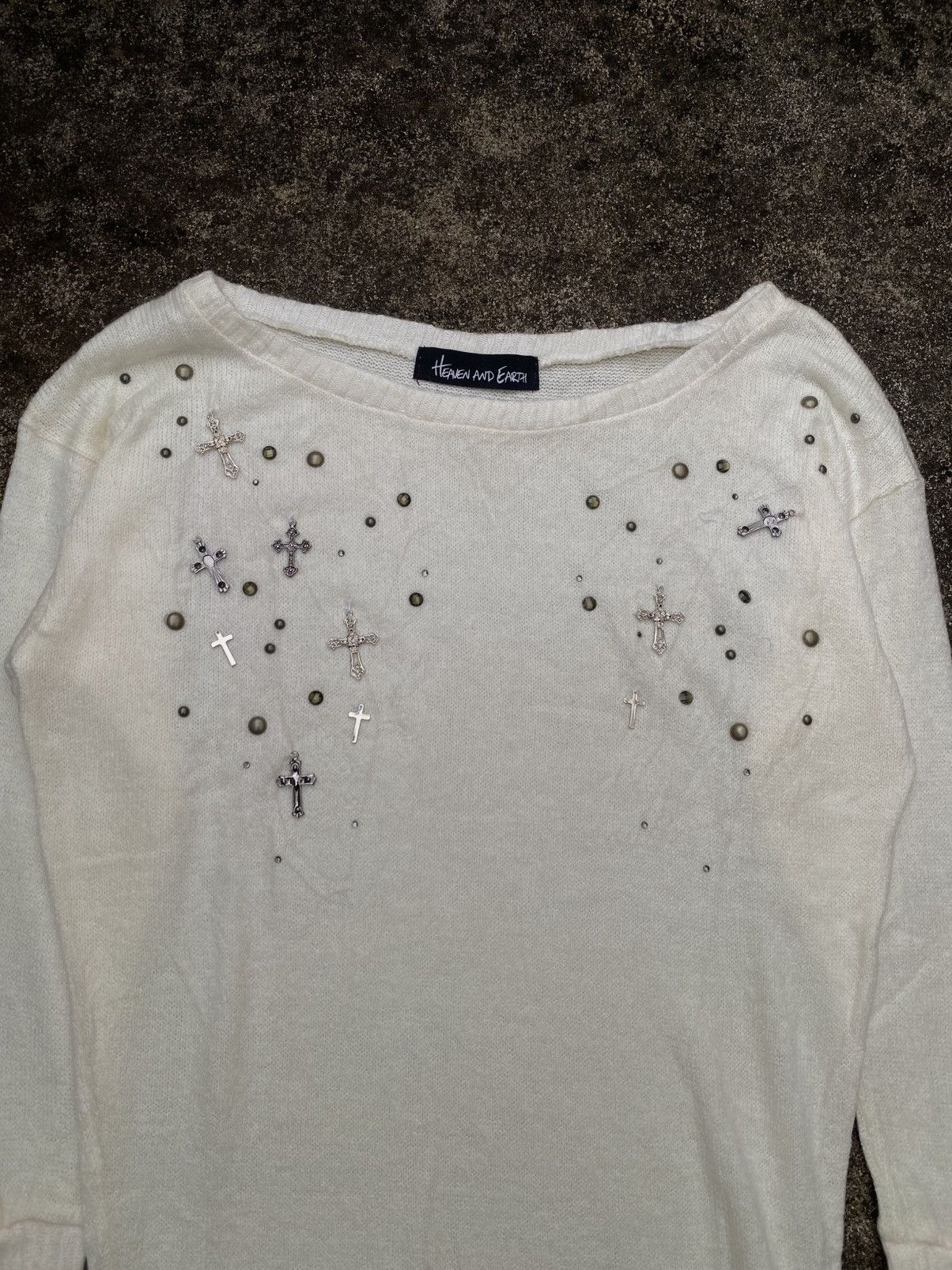 If Six Was Nine × Japanese Brand × Le Grande Bleu (L.G.B.) HEAVEN AND EARTH STUDDED CROSS Size US M / EU 48-50 / 2 - 2 Thumbnail