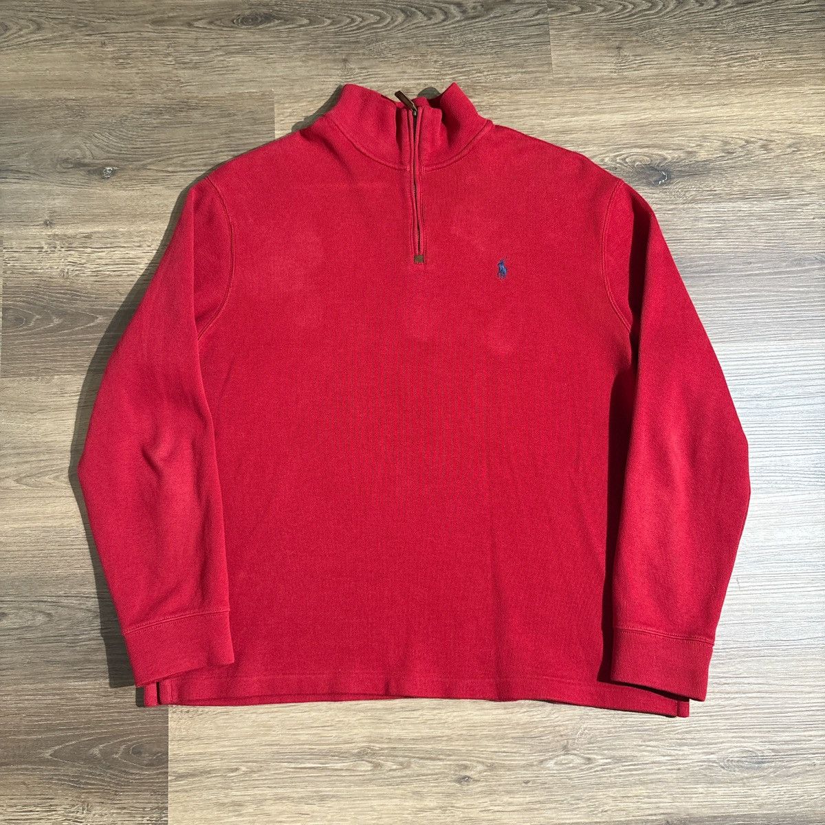 Polo Ralph Lauren Polo Ralph Lauren Red Quarter Zip Sweater Size XL Size US XL / EU 56 / 4 - 1 Thumbnail