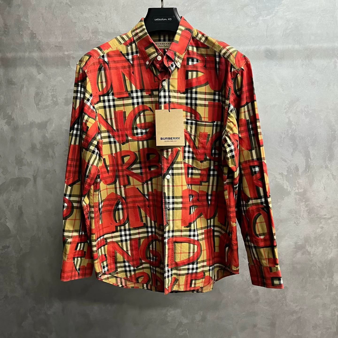 Burberry classic burberry red and brown long sleeve shirt Size US L / EU 52-54 / 3 - 1 Thumbnail