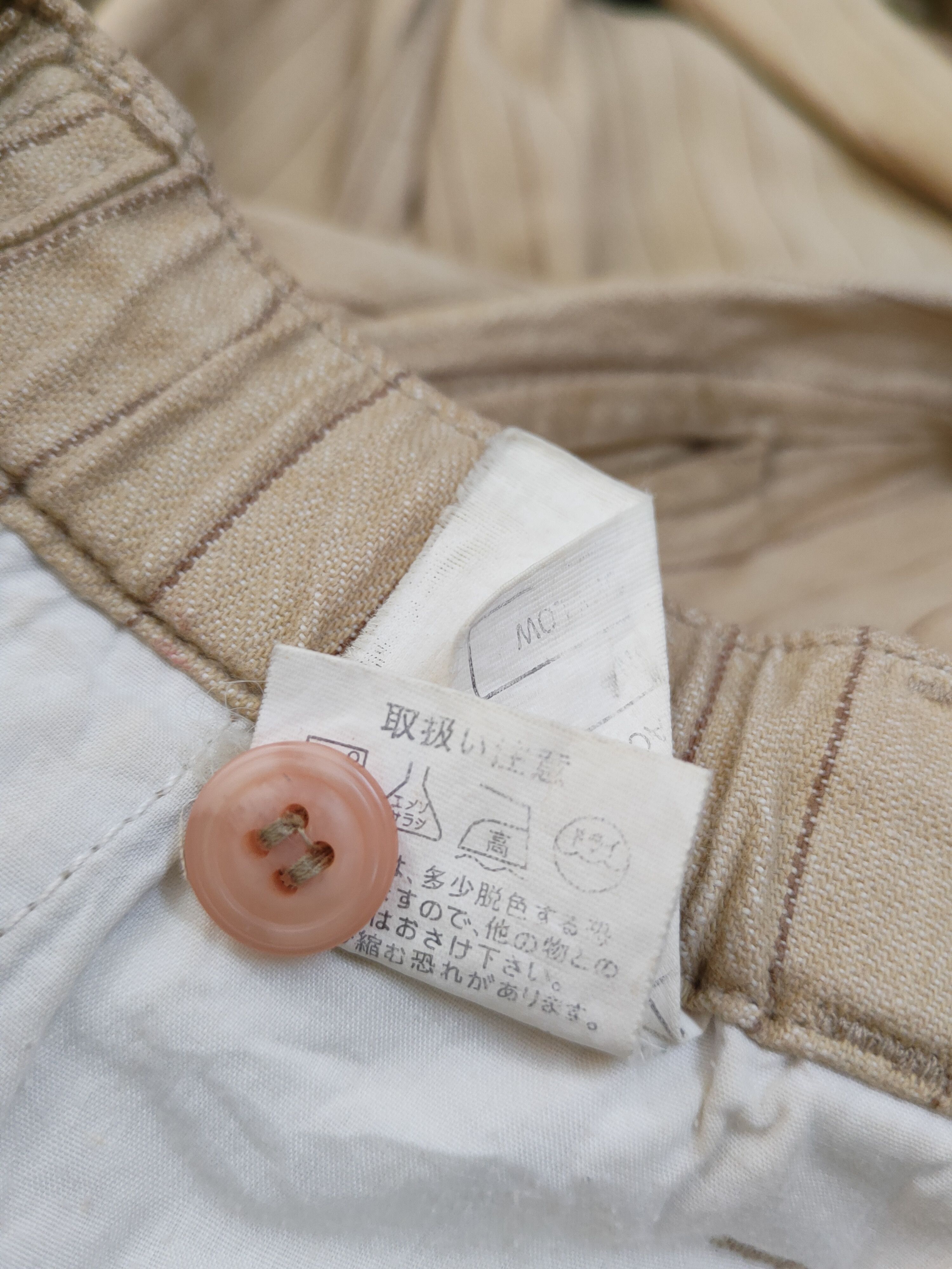 Japanese Brand × Vintage Thunder Storm Light Brown stripe vintage Casual Pants #W1419 Size US 37 - 14 Thumbnail
