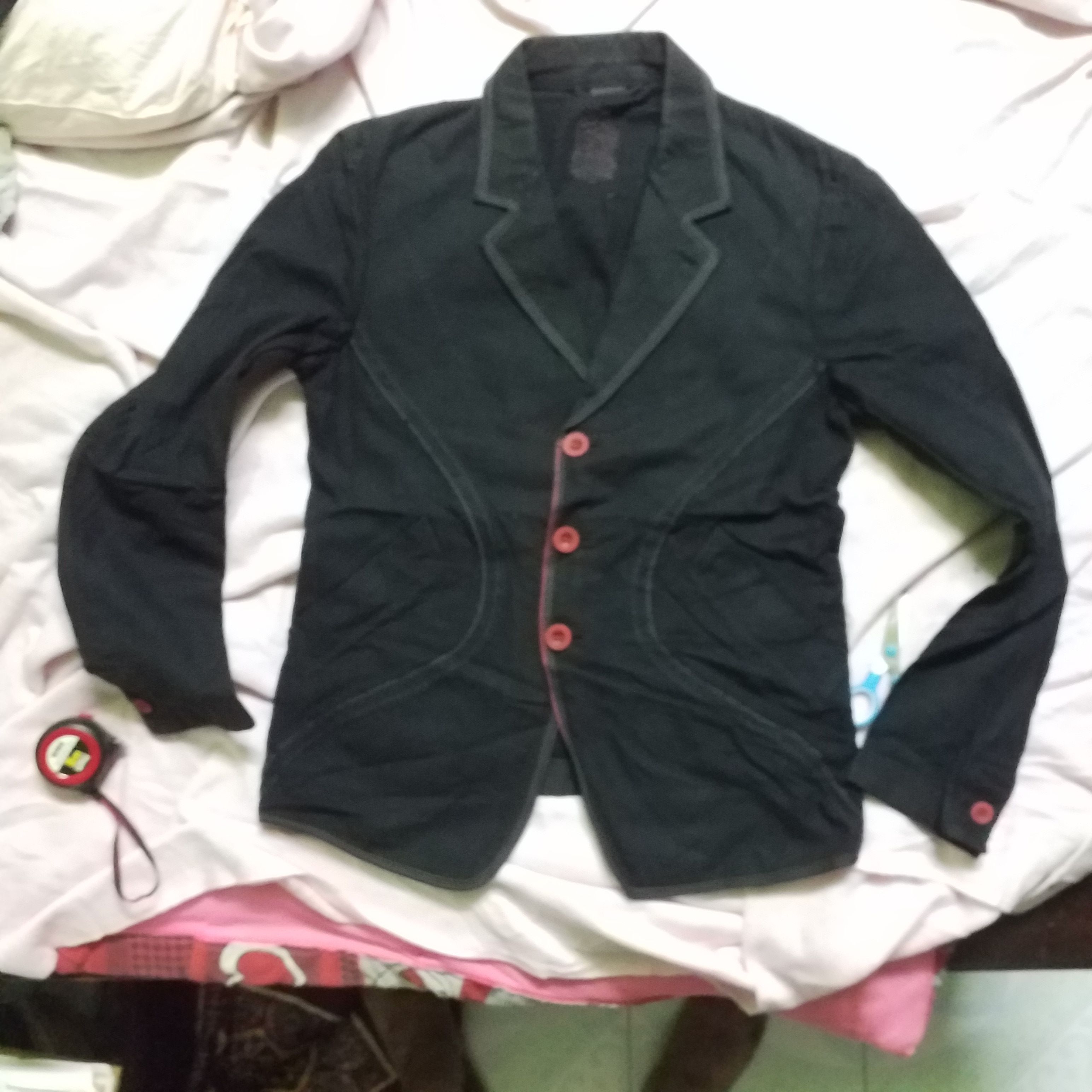 image of Marithe Francois Girbaud Denim Blazer in Black, Men's (Size Medium)