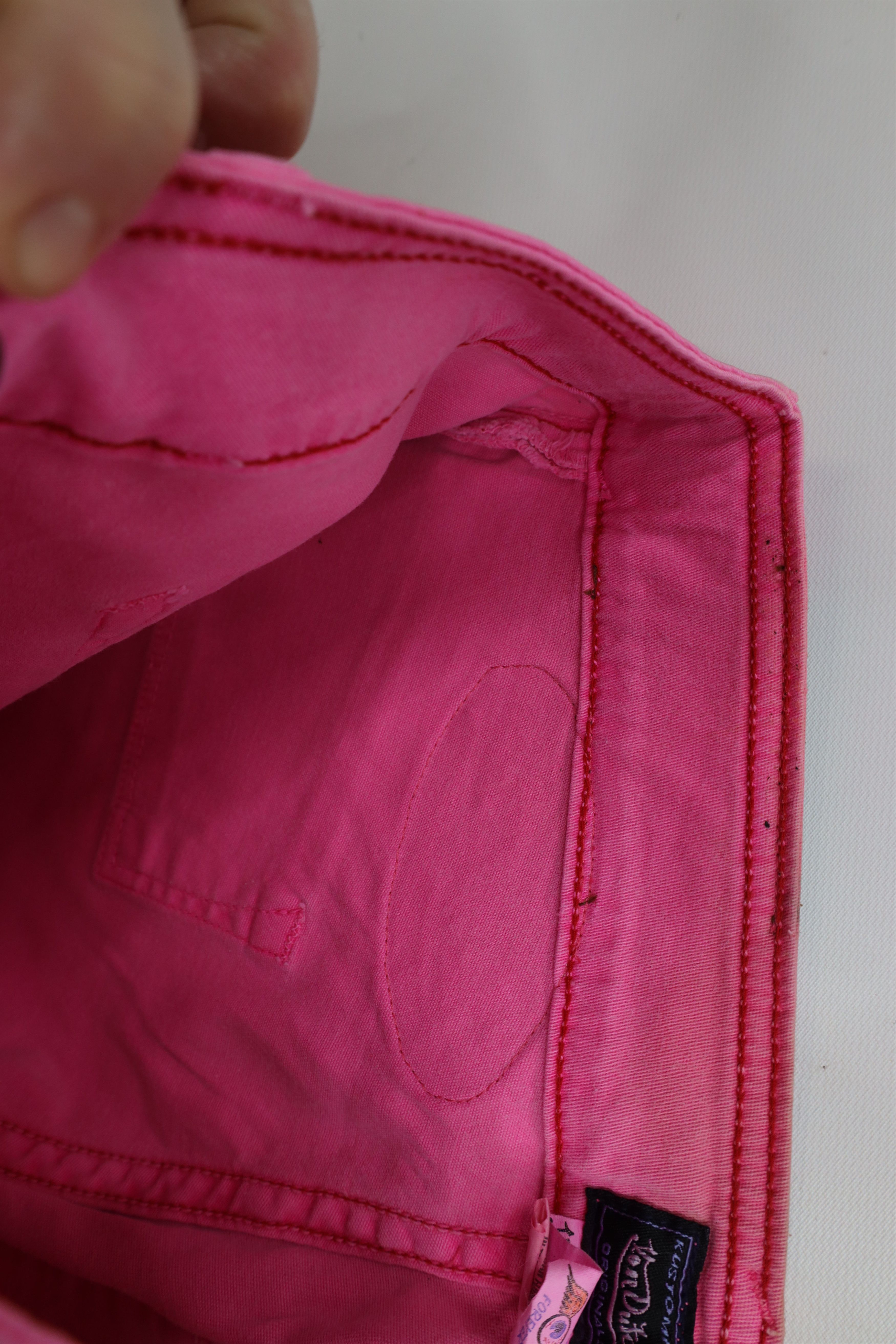 Vintage × Von Dutch Vintage 90s Y2K Von Dutch Babydoll Flared Pants Pink USA Size 27" / US 4 / IT 40 - 11 Thumbnail