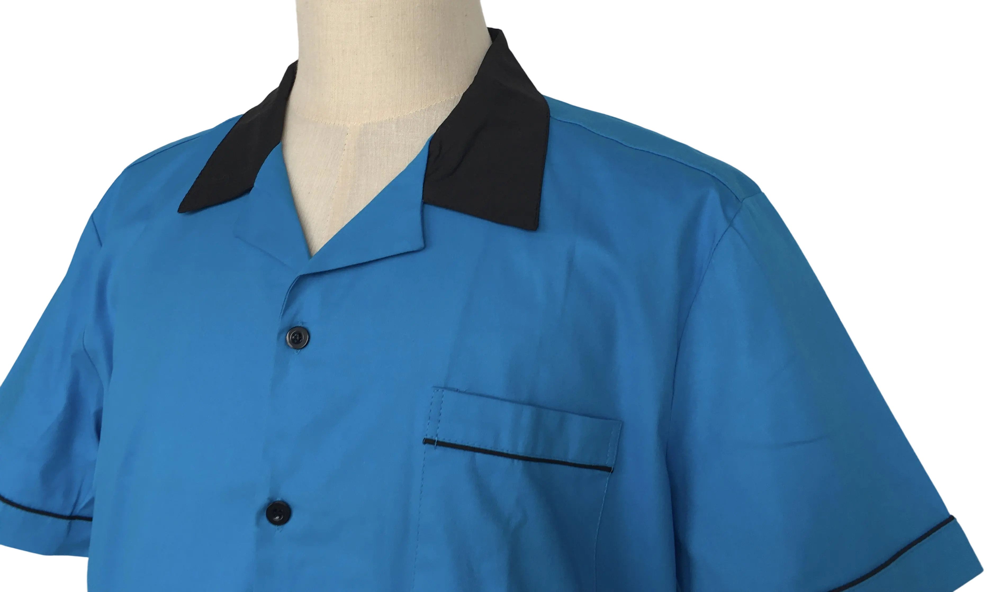Other Blue-Short Sleeve Bowling Shirts Pocket Casual Clothing Size US XL / EU 56 / 4 - 5 Thumbnail