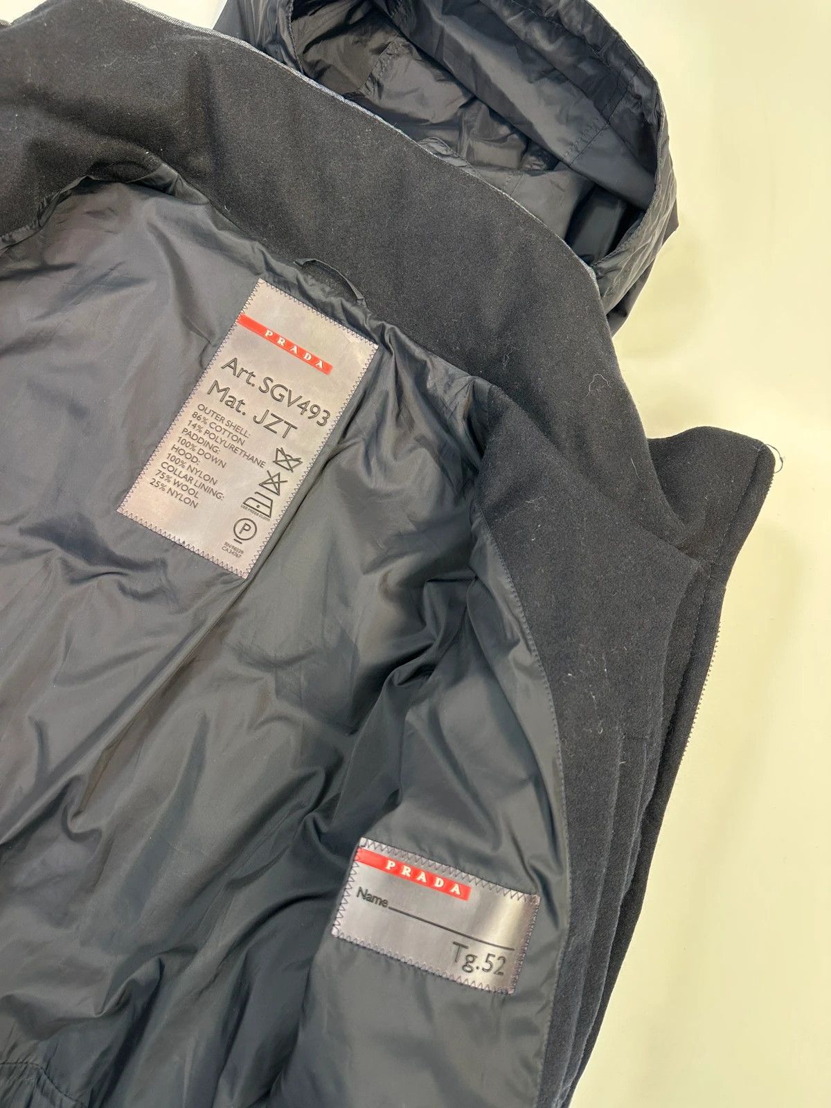 Prada Prada Sport FW04 Denim Blue Hybrid Down Puffer Hooded Jacket Size US L / EU 52-54 / 3 - 10 Thumbnail