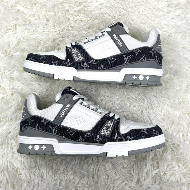 Louis Vuitton Louis Vuitton Trainer Low Top Sneakers in Gray -2508 Size US 10.5 / EU 43-44 - 7 Thumbnail
