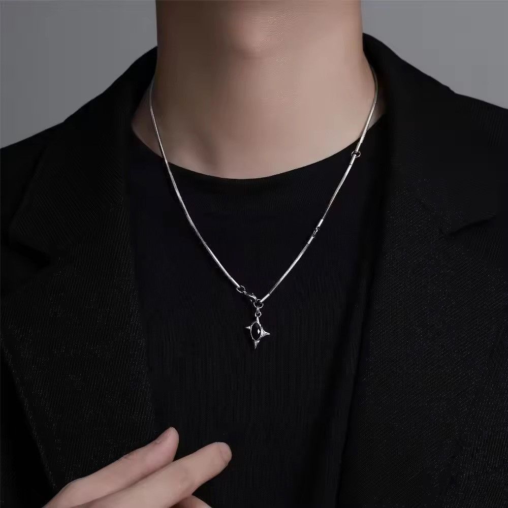 Jewelry Minimalist Star Black Zircon Pendant Necklace Size ONE SIZE - 5 Thumbnail