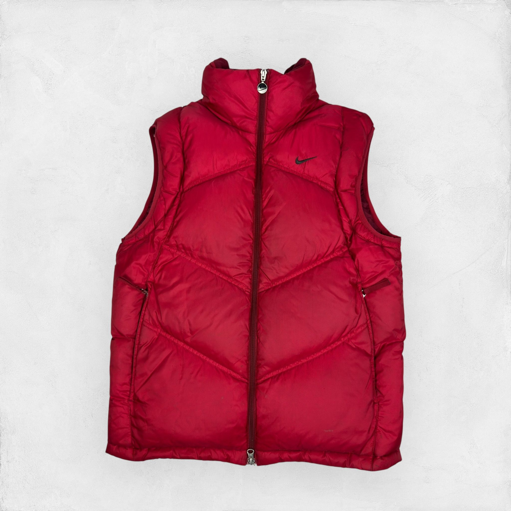 Nike Nike Red Black Solo Swoosh Full Zip Puffer Vest Small Size US S / EU 44-46 / 1 - 1 Thumbnail