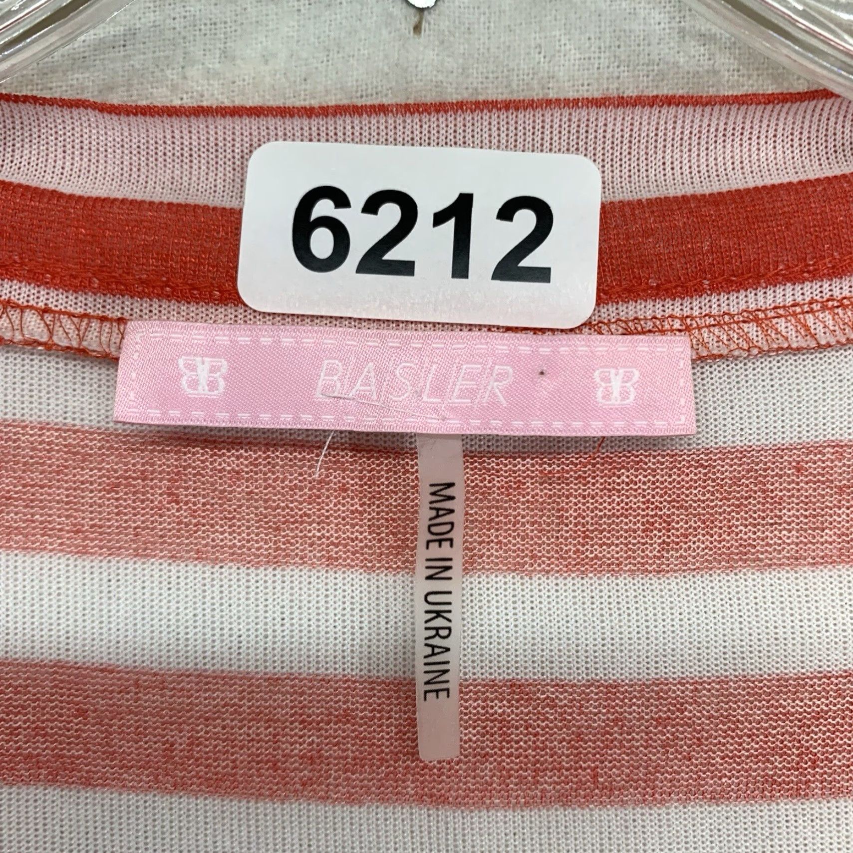 Vintage VINTAGE Basler Blouse Shirt Women L Red & White Striped Sheer Ruffle V-Neck Short Sleeve Lightweight Breathable 90s Art City Casual Womens Size L / US 10 / IT 46 - 6 Thumbnail