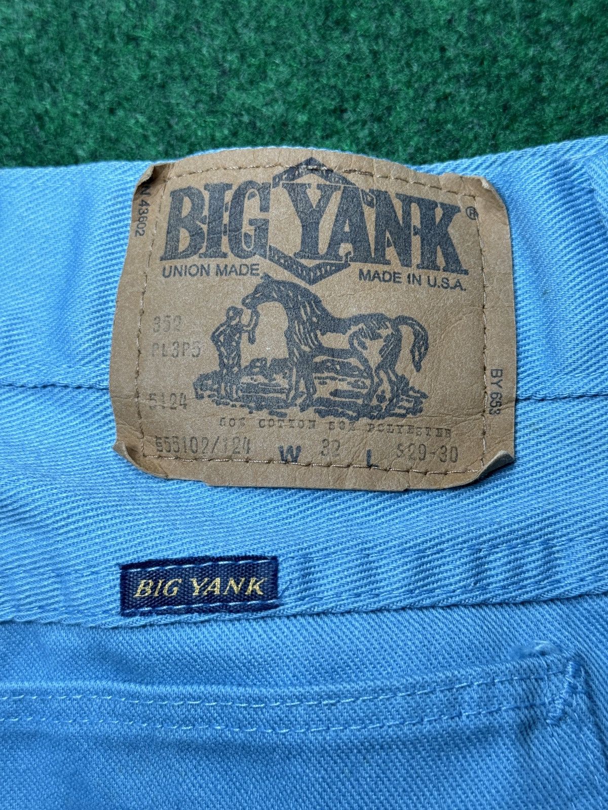 Vintage Vintage 70s Big Yank Flare Bell Bottom Mens 30x30 Blue Pants Size US 30 / EU 46 - 3 Thumbnail
