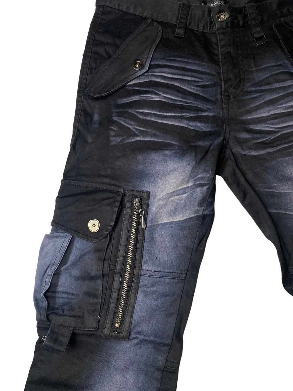 If Six Was Nine 2000's Lowbox Flared Dyed Cargo Pants Size US 30 / EU 46 - 2 Thumbnail
