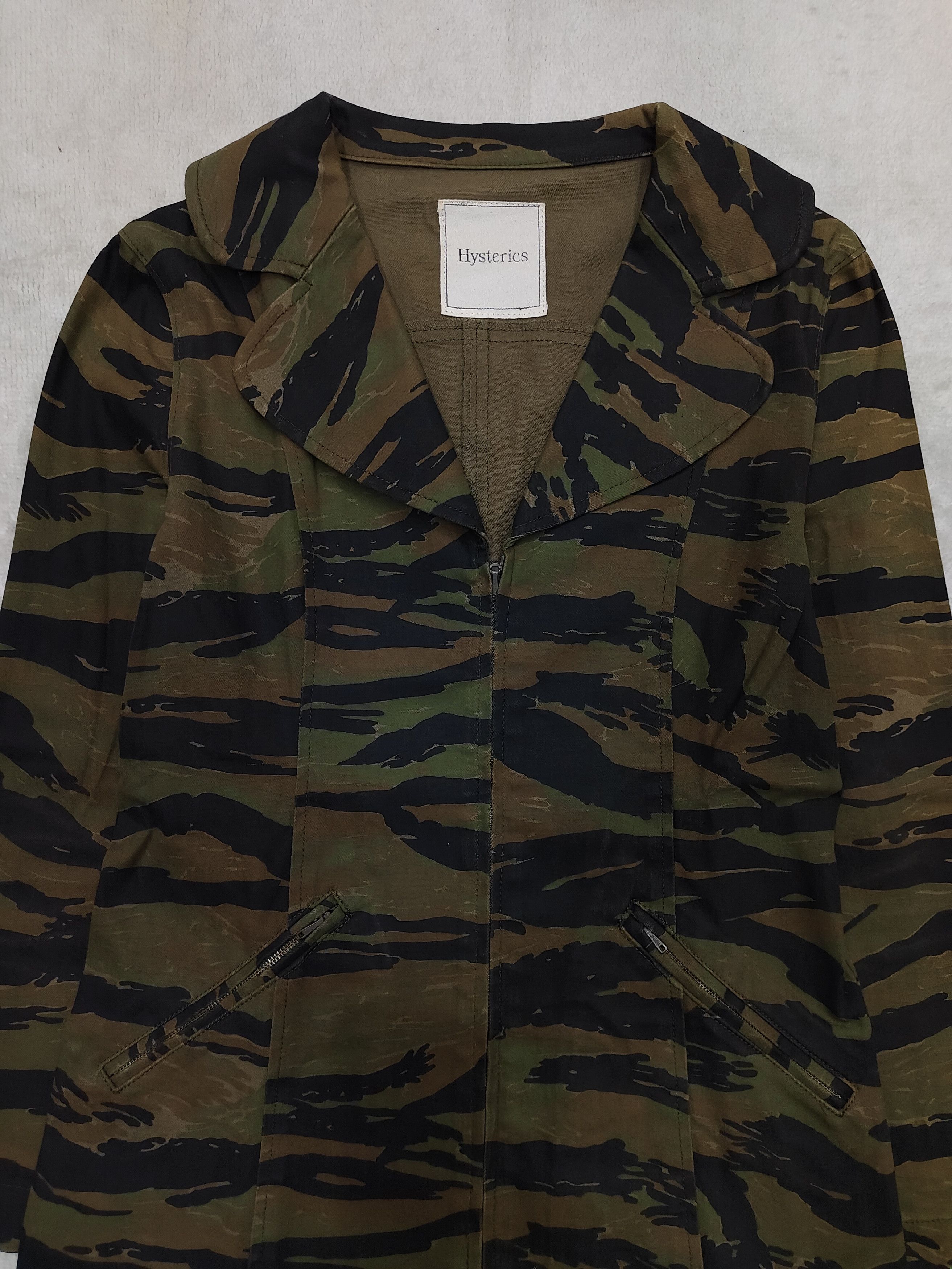 Hysteric Glamour 00s Hysteric Glamour❤️‍🔥 Tigerstripe Pattern Utility Jacket Size M / US 6-8 / IT 42-44 - 5 Thumbnail