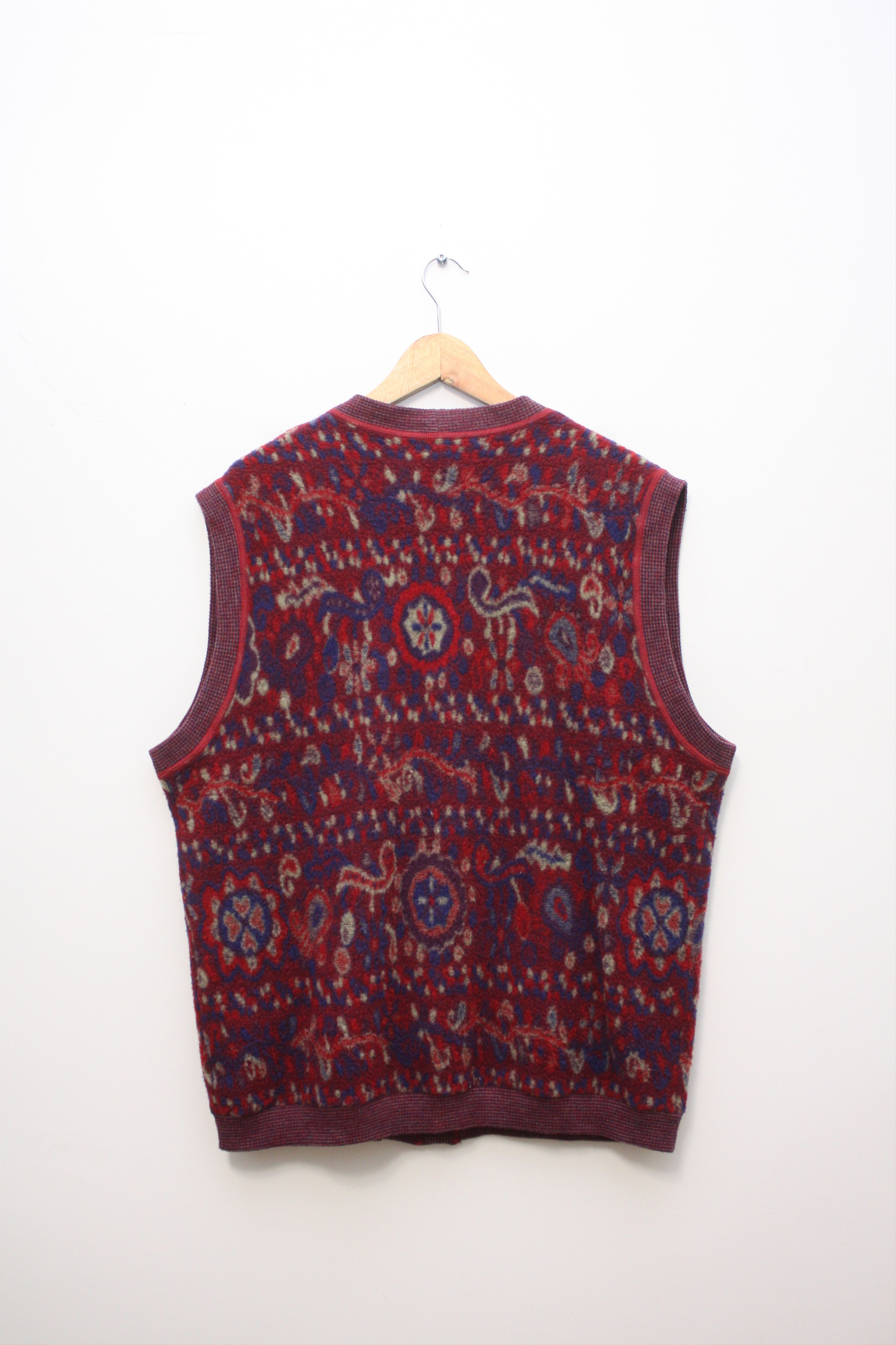 Missoni Missoni Sport Wool Blend Burgundy Vest Medium Size US M / EU 48-50 / 2 - 2 Thumbnail
