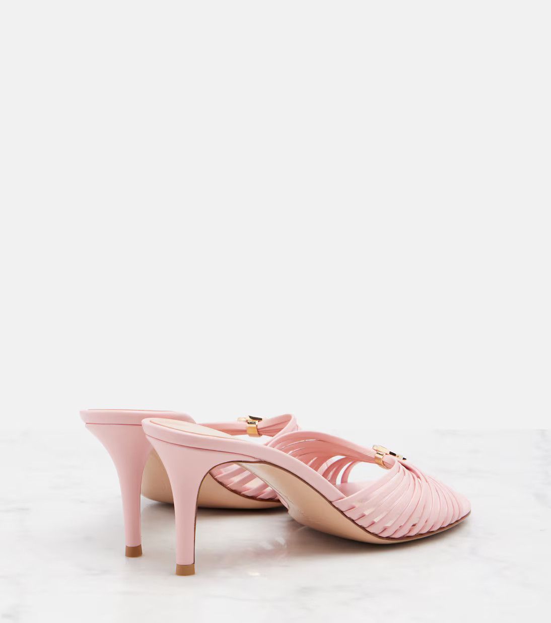 Gianvito Rossi os11x0126 Vyna 70 Mules in Pink Size US 9 / IT 39 - 3 Thumbnail