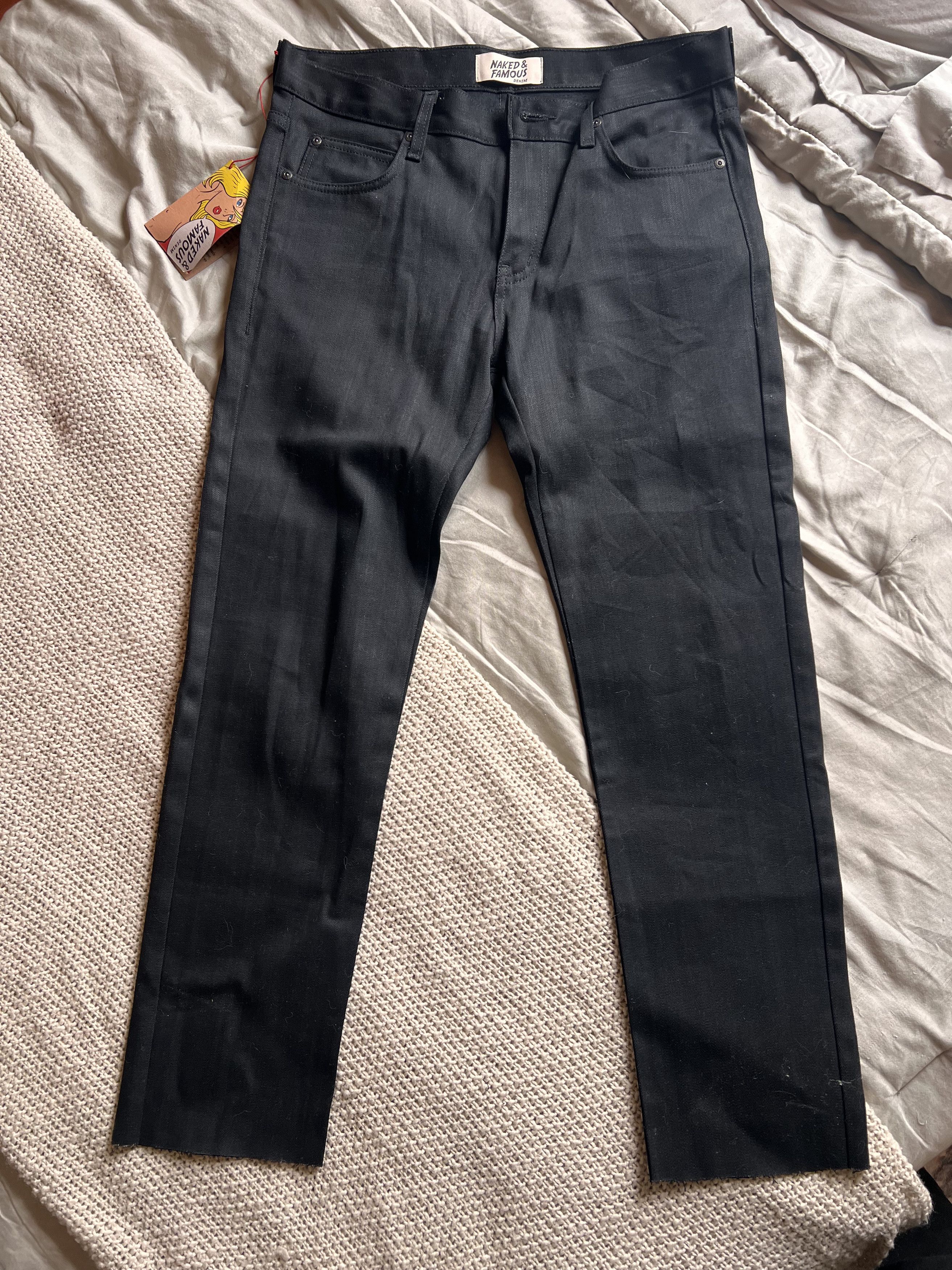 Naked & Famous Super Guy - Black Cashmere Denim