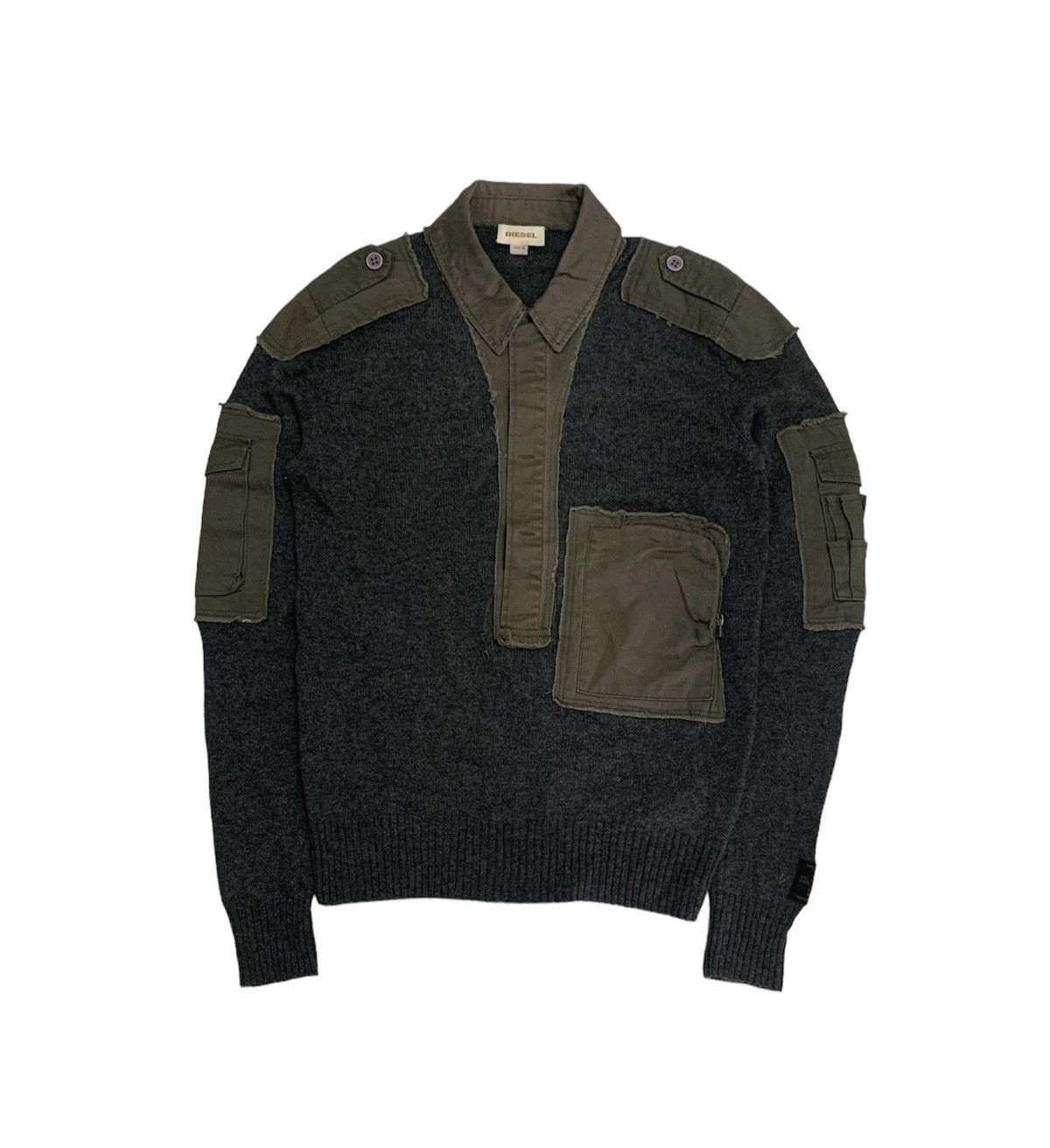 Diesel Diesel Army Knit sweater multipocket Size US L / EU 52-54 / 3 - 1 Thumbnail