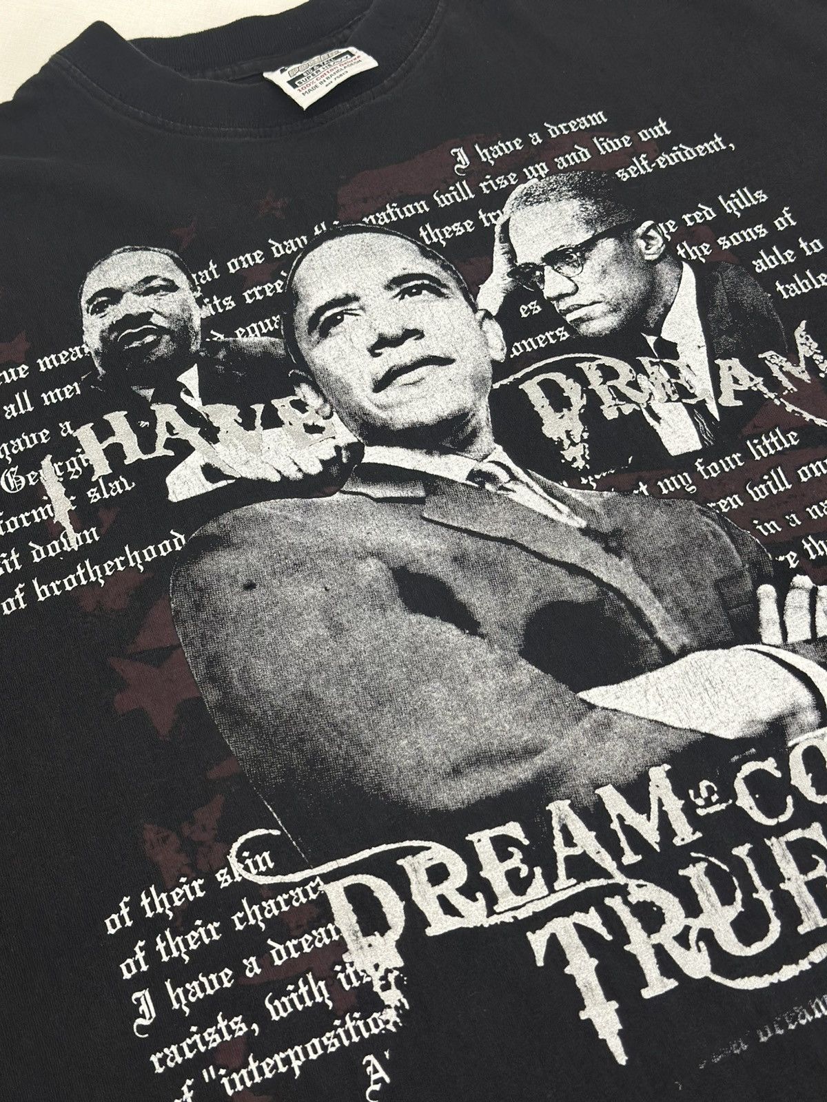 Rap Tees Vintage MLK Malcom X Obama 2008 Tshirt XXL President Tee Size US XXL / EU 58 / 5 - 6 Thumbnail