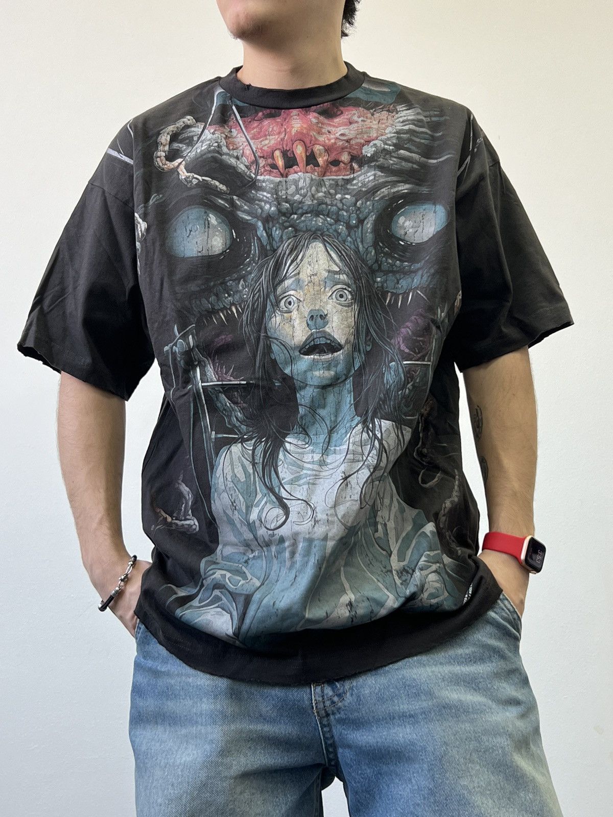 Drop Dead × Drop Dead Clothing Drop Dead art by Oliver Sykes overprinted oversized tee Size US S / EU 44-46 / 1 - 4 Thumbnail