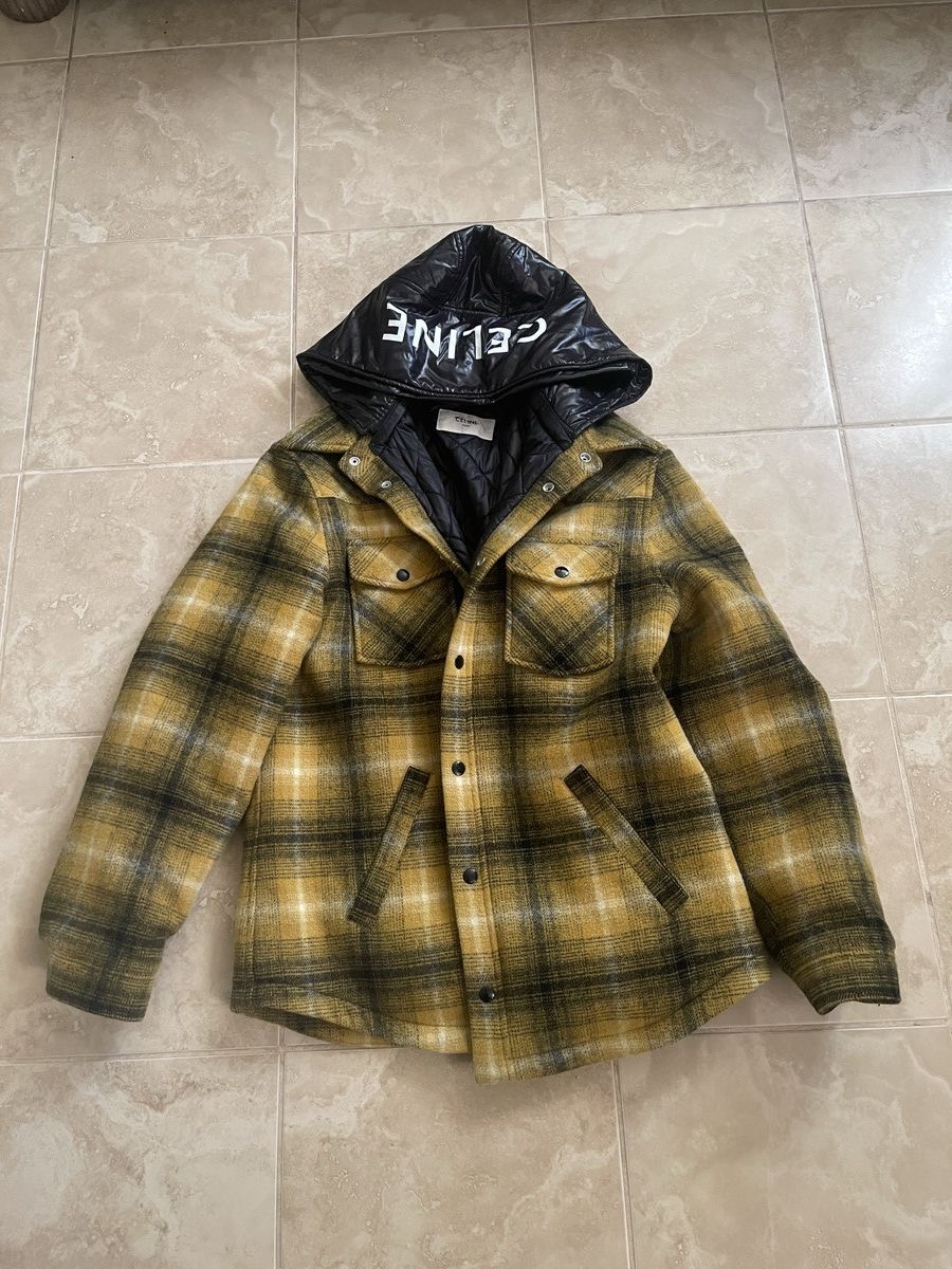 Celine Celine Yellow Flannel Jacket Size US M / EU 48-50 / 2 - 2 Thumbnail