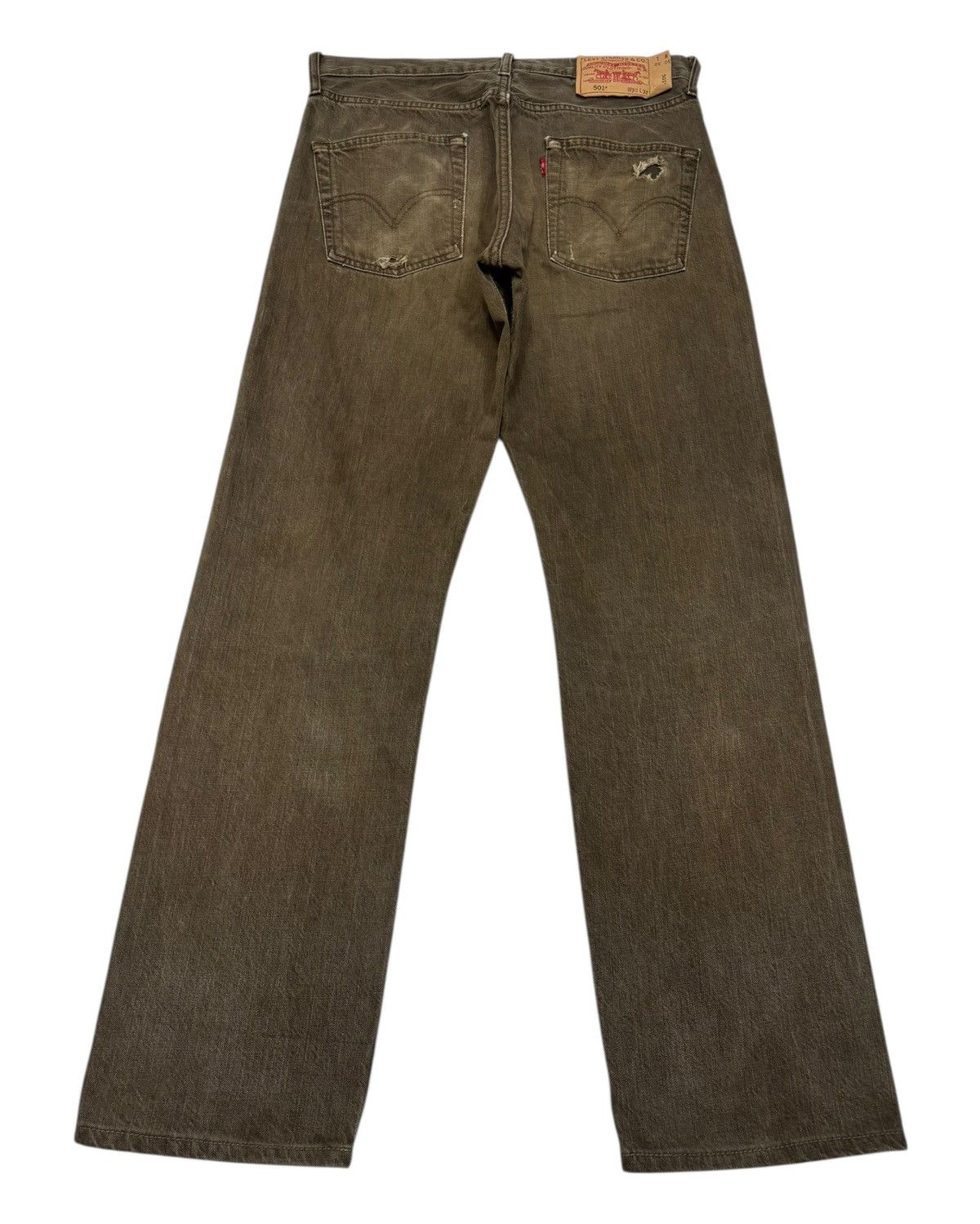 Kapital THRASHED Rusty Brown Levis 501 Distress Denim Rick Owens Size US 30 / EU 46 - 2 Thumbnail