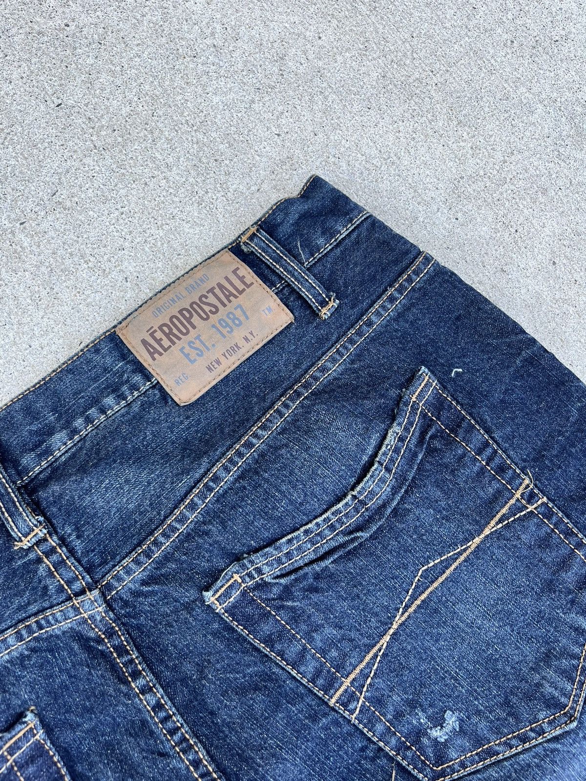Aeropostale × JNCO × Vintage NEW Crazy Aeropostale Essex Straight Jeans Size US 36 / EU 52 - 9 Thumbnail