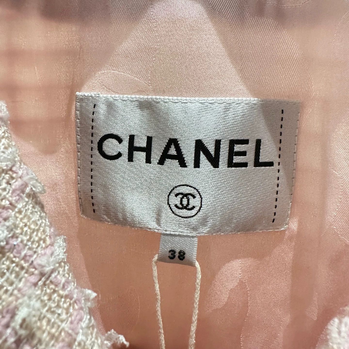 Chanel Chanel may801 24p Pink Tweed Short-Sleeve Jacket Women's 38 Size S / US 4 / IT 40 - 3 Thumbnail