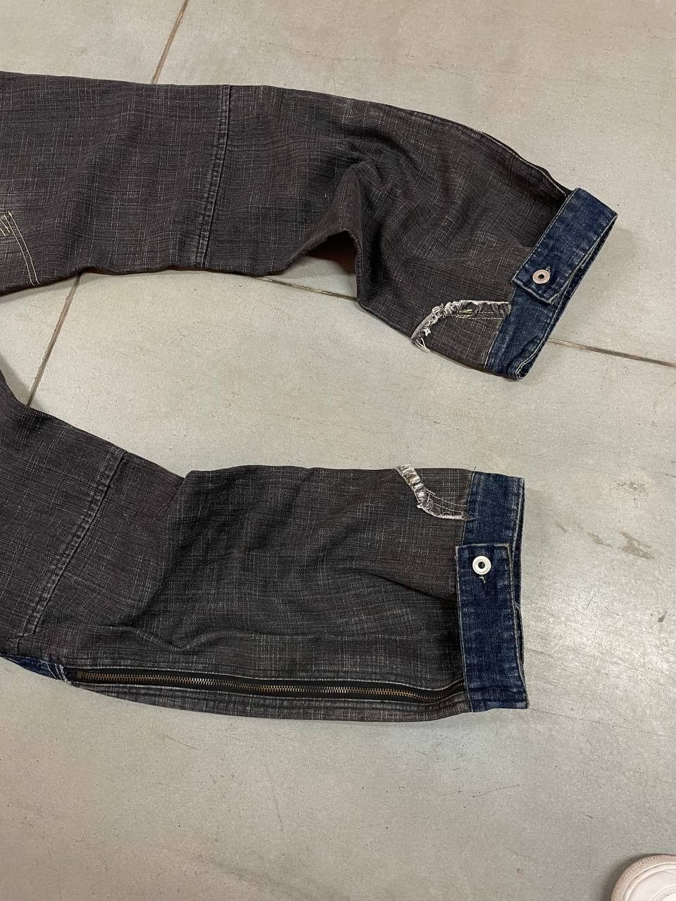 Japanese Brand Patchwork Vintage Japanese Brand Zipped Jeans Rare Design Size US 38 / EU 54 - 6 Thumbnail