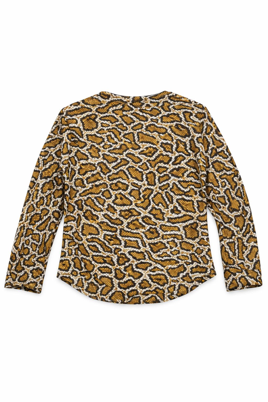 Martine Rose Martine Rose Python-print Cotton Shirt In Brown Size US M / EU 48-50 / 2 - 2 Thumbnail