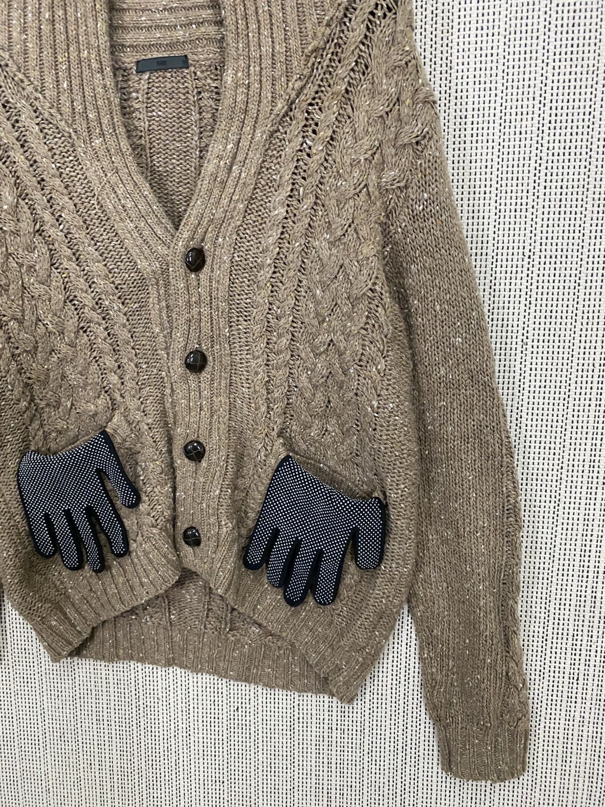 HARE × Japanese Brand × Vintage Japanase designer brand hare cardigan cable knit high collar Size US L / EU 52-54 / 3 - 9 Thumbnail