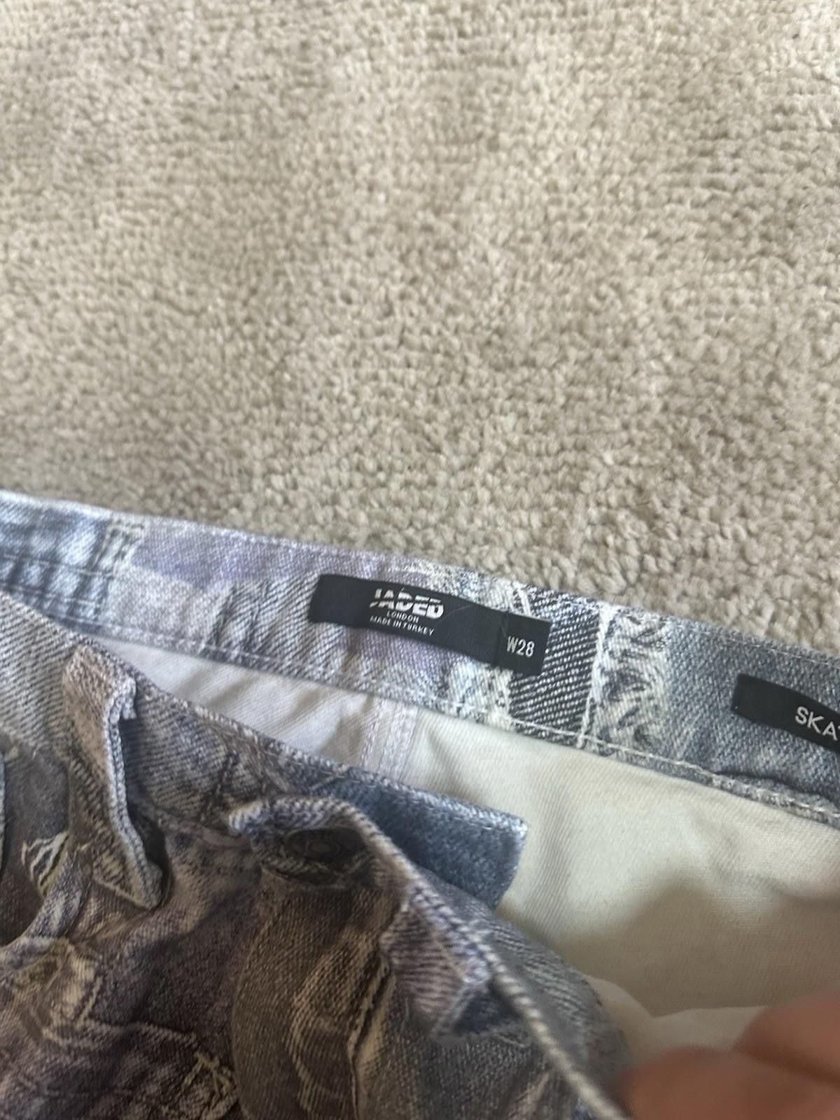 Jaded London Jaded London Denim Print Skaters Pants Sz 28 Size 28" / US 6 / IT 42 - 5 Thumbnail