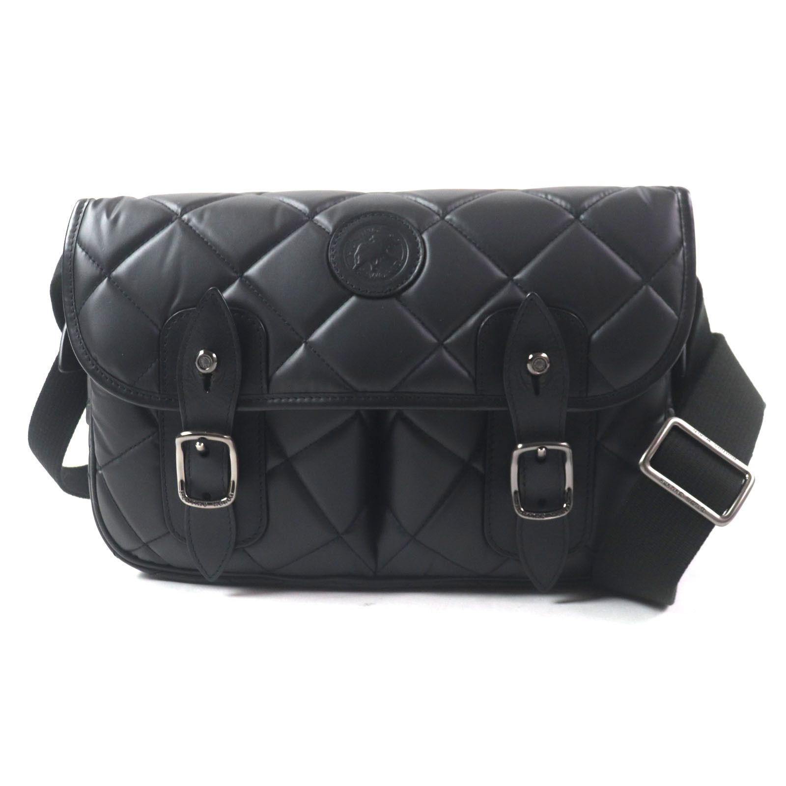 Other Hunting World Battue Surpass Batteu Cloth 2Way Shoulder Bag Leather Crossbody Bag 3009Bsq in Black