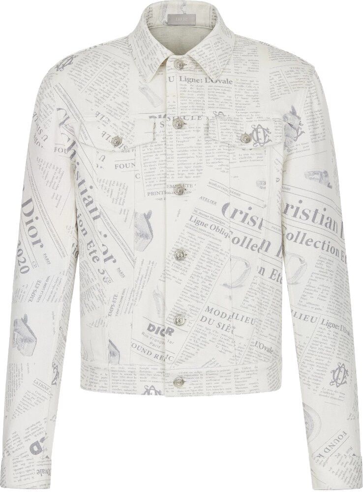 Dior x Daniel Arsham Newspaper Print Denim Jacket