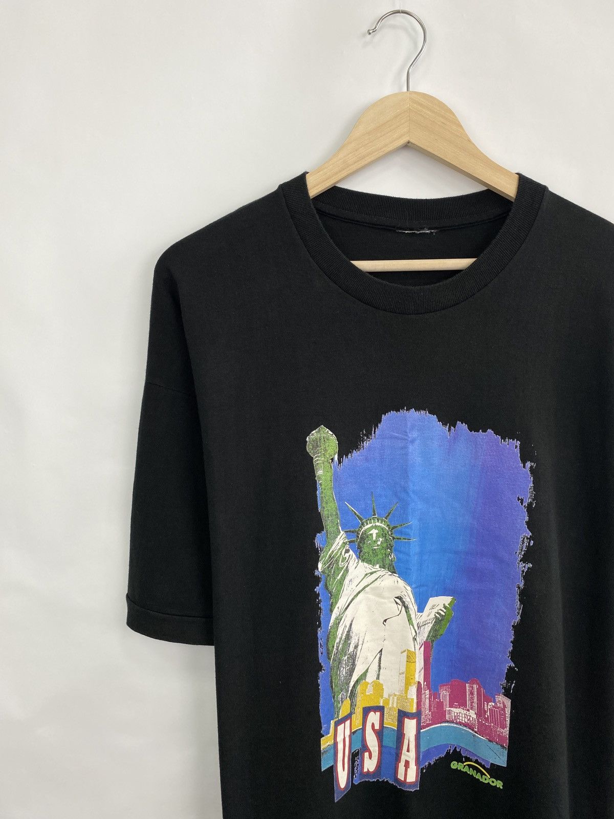 Vintage 🗽 🇺🇸 Vintage 80s USA The Statue of Liberty t-shirt rare Size US XL / EU 56 / 4 - 2 Thumbnail