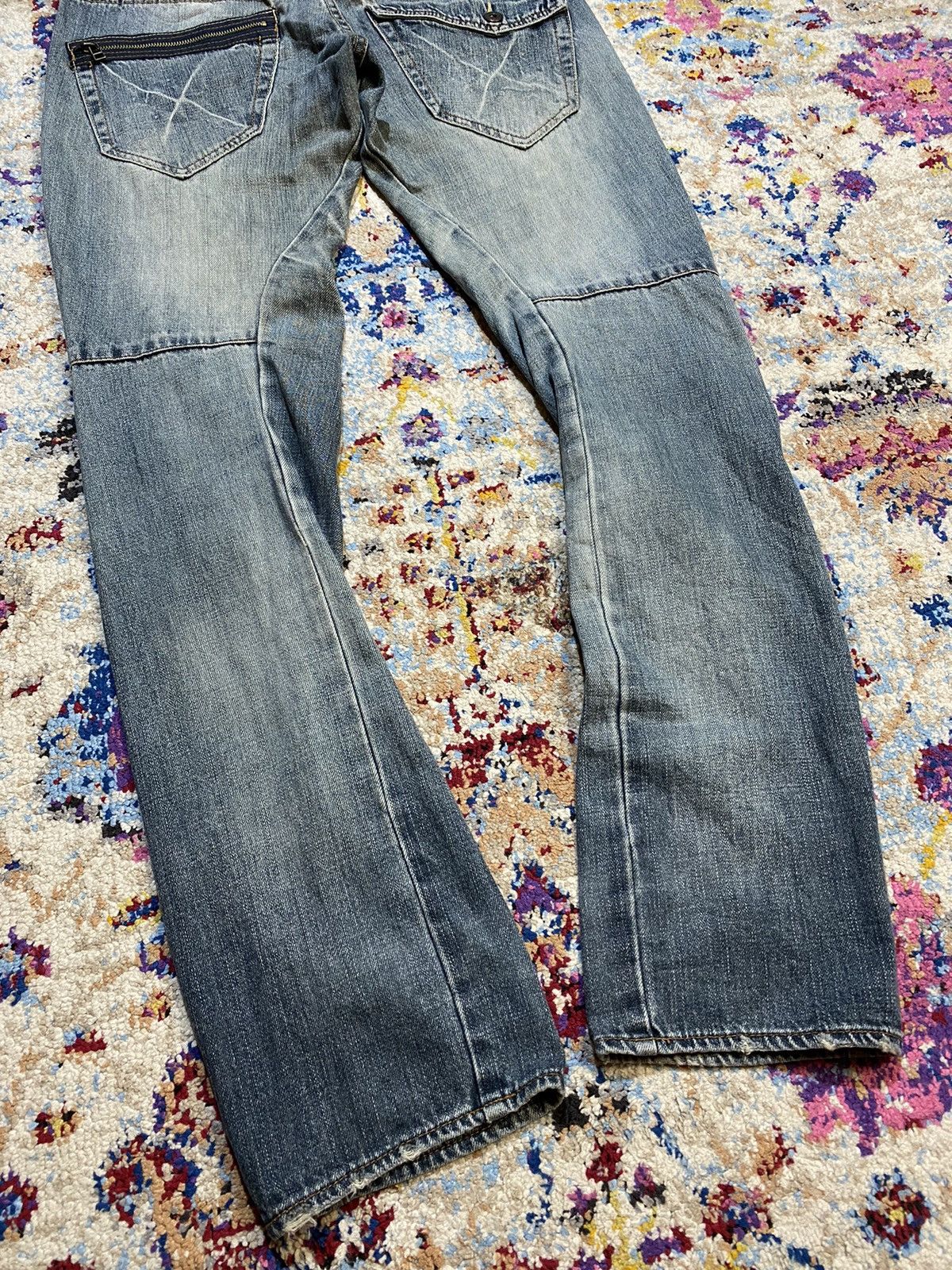 Japanese Brand Dominate Handcrafted Double Waisted Twisted Leg Jeans W30 Size US 30 / EU 46 - 7 Thumbnail