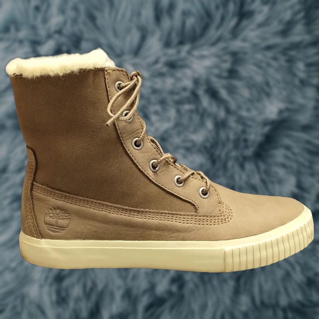Timberland Timberland Skyla Bay Winter Boots Womens Size US 8 White & Brown Round Toe Lace Up Size US 8 / IT 38 - 1 Thumbnail