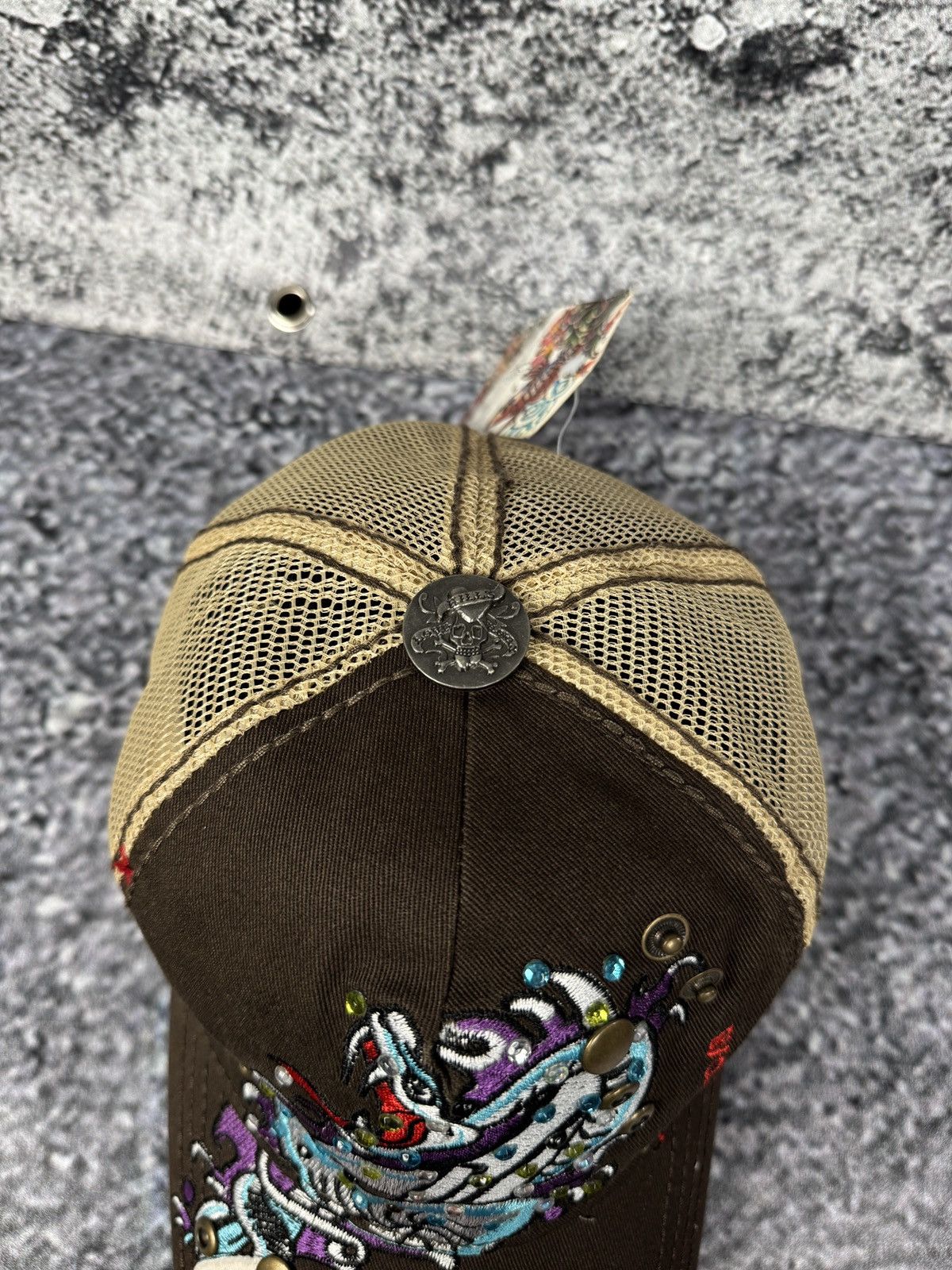 Ed Hardy New Ed Hardy by Christian Audigier Y2K Baseball Cap One Size Size ONE SIZE - 6 Thumbnail