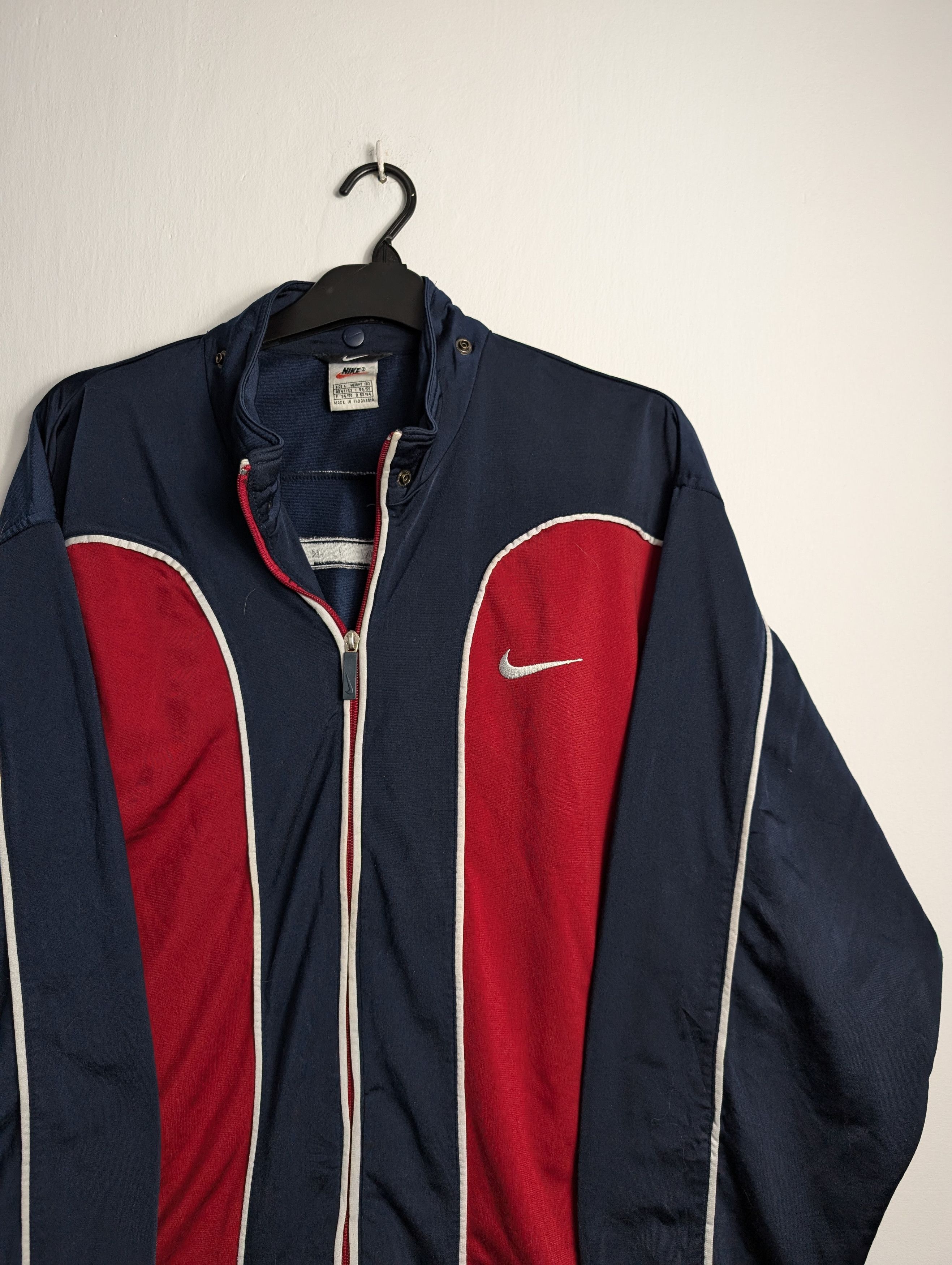 Nike × Vintage Vintage Nike 90s Track Jacket - Retro Zip Size US L / EU 52-54 / 3 - 2 Thumbnail