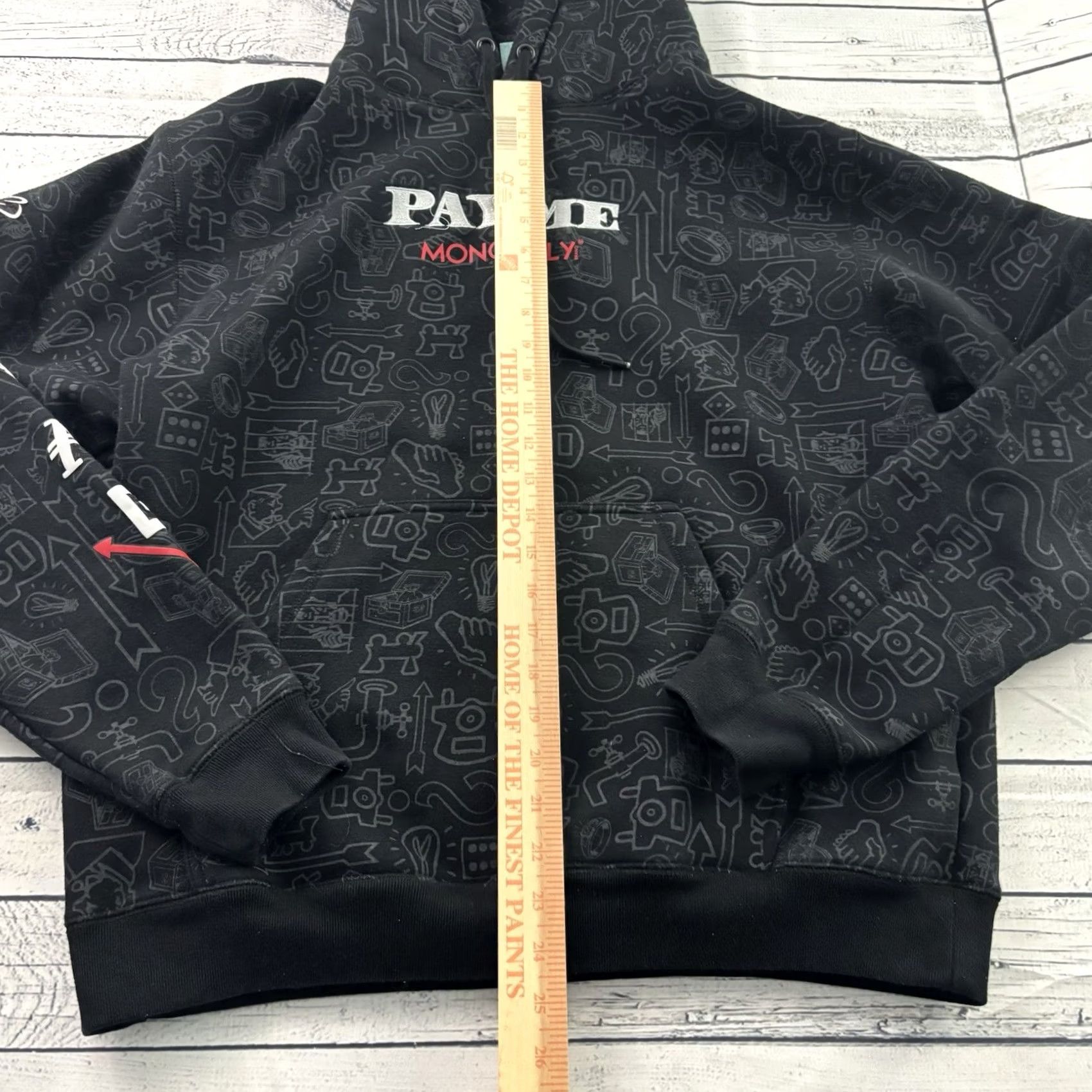 Palace Shoe Palace Monopoly Pay Me Embroidered Hoodie Sweatshirt Men's Large Black Size US L / EU 52-54 / 3 - 2 Thumbnail