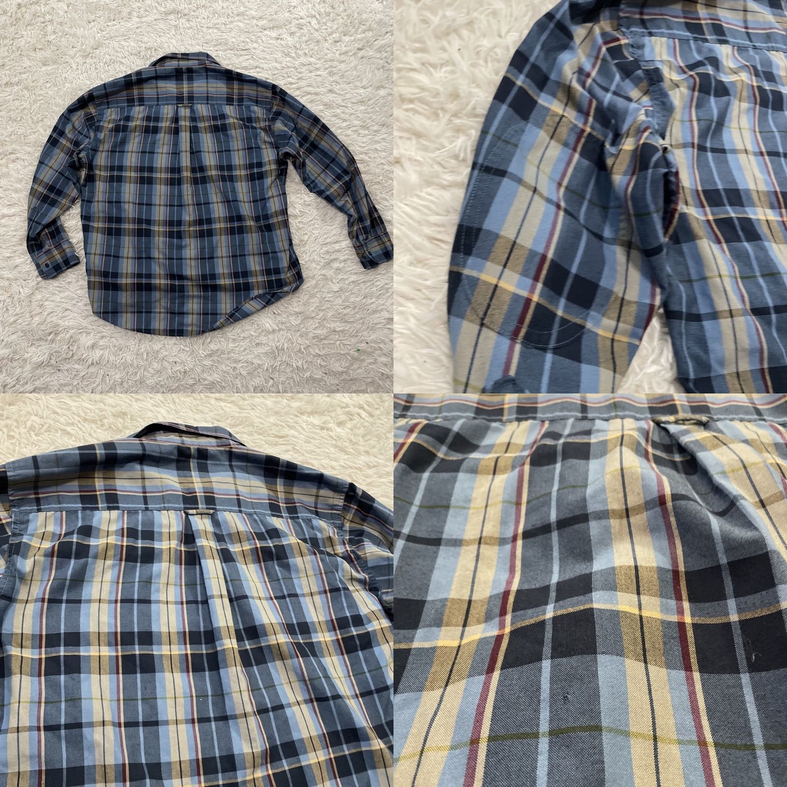 Vintage Cabela's Button-Up Shirt Men L Reg Blue Plaid Vintage90sY2k Outdoor Workwear Hole 50" Button-Up Casual Workwear Mens Size US L / EU 52-54 / 3 - 9 Thumbnail