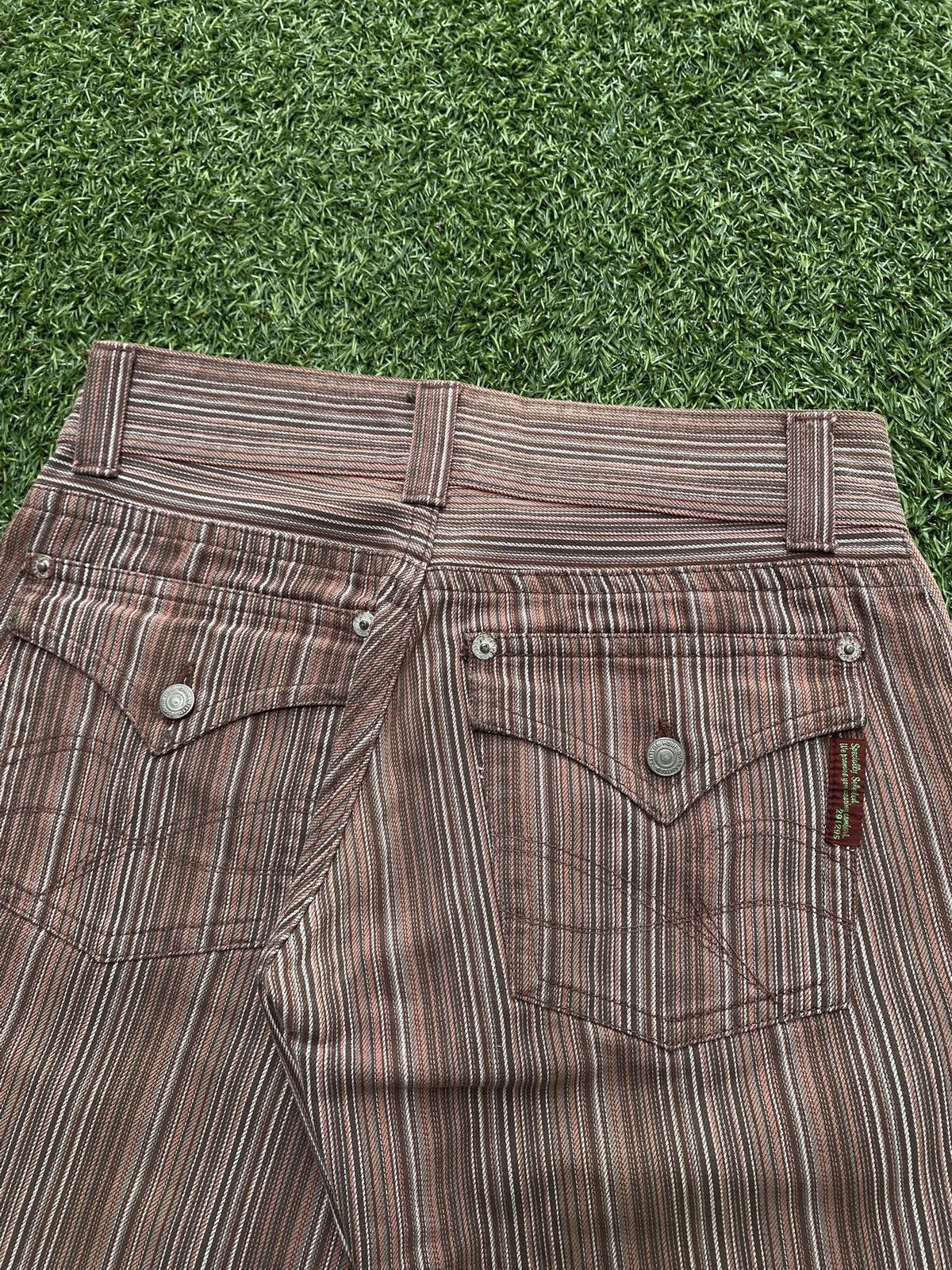 291295=Homme Vintage 291295=Homme Striped Flared Jeans Size US 35 - 12 Thumbnail