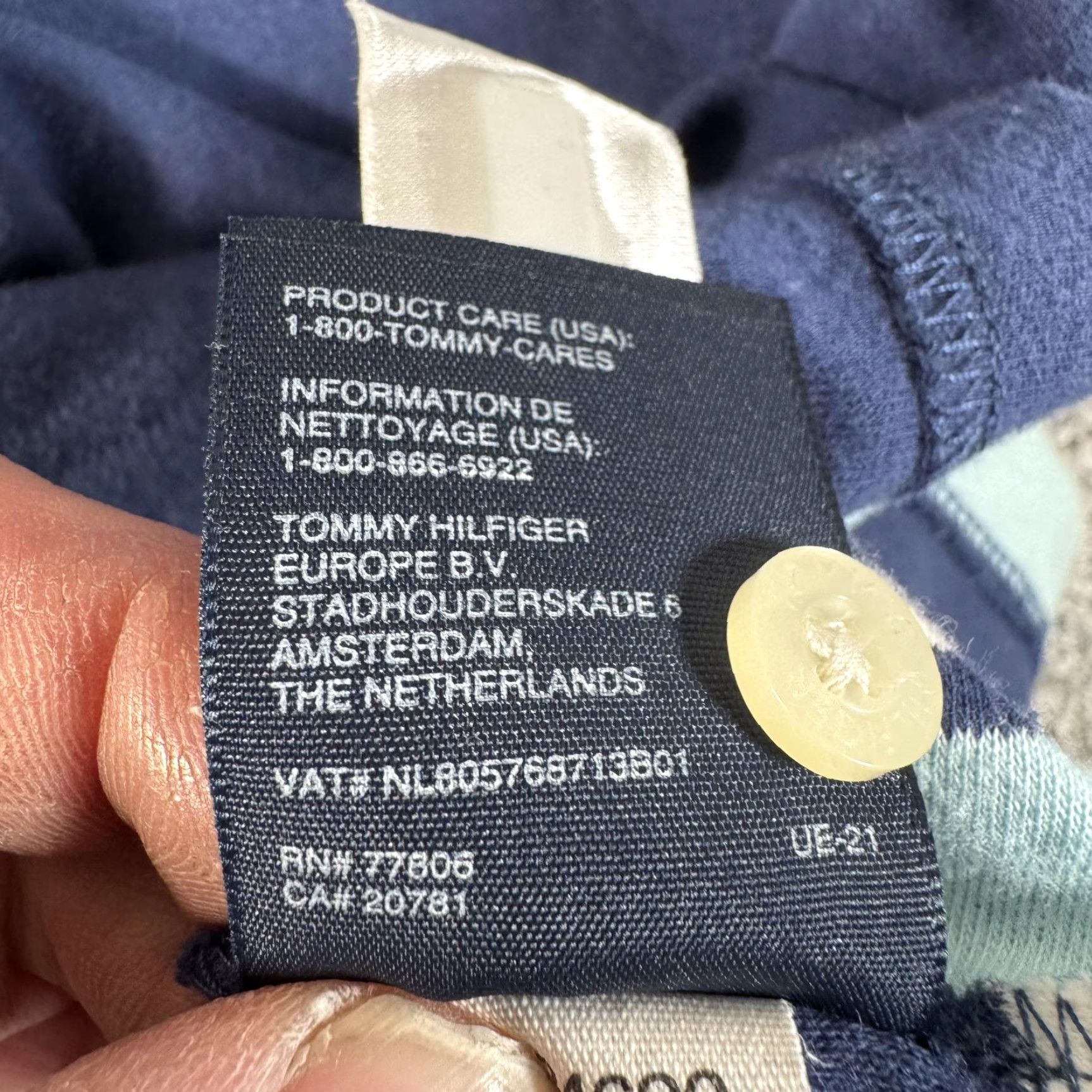 Tommy Hilfiger Tommy Hilfiger Polo Shirt Mens XL Striped Navy Blue Nautical Streetwear Y2K Classic Collared Short Sleeve Size US XL / EU 56 / 4 - 6 Thumbnail