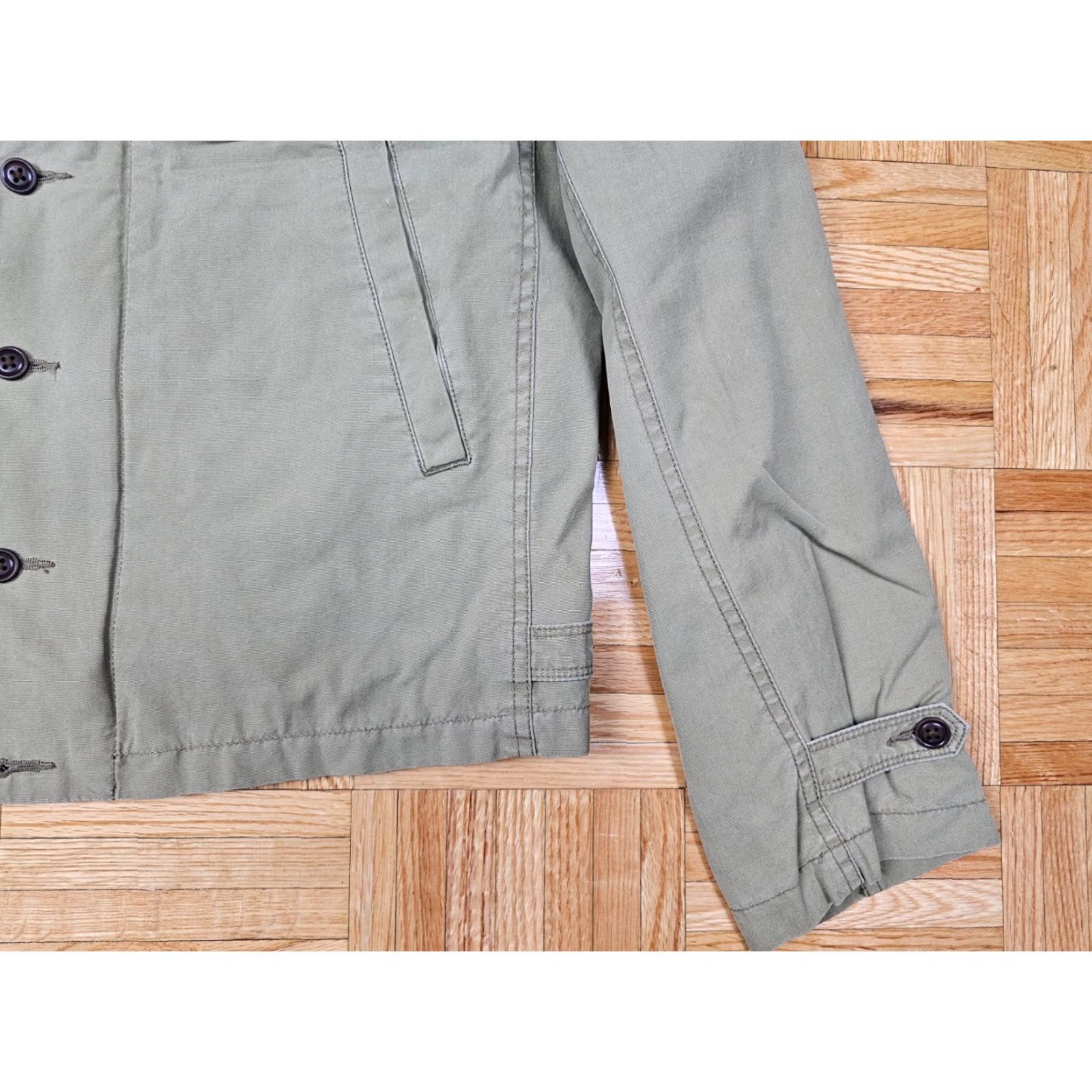 Ralph Lauren Ralph Lauren Polo US Army M-41 Patch Stancil Field Jacket Large Mens Shirt Green Cotton Military Jacket Size US L / EU 52-54 / 3 - 5 Thumbnail