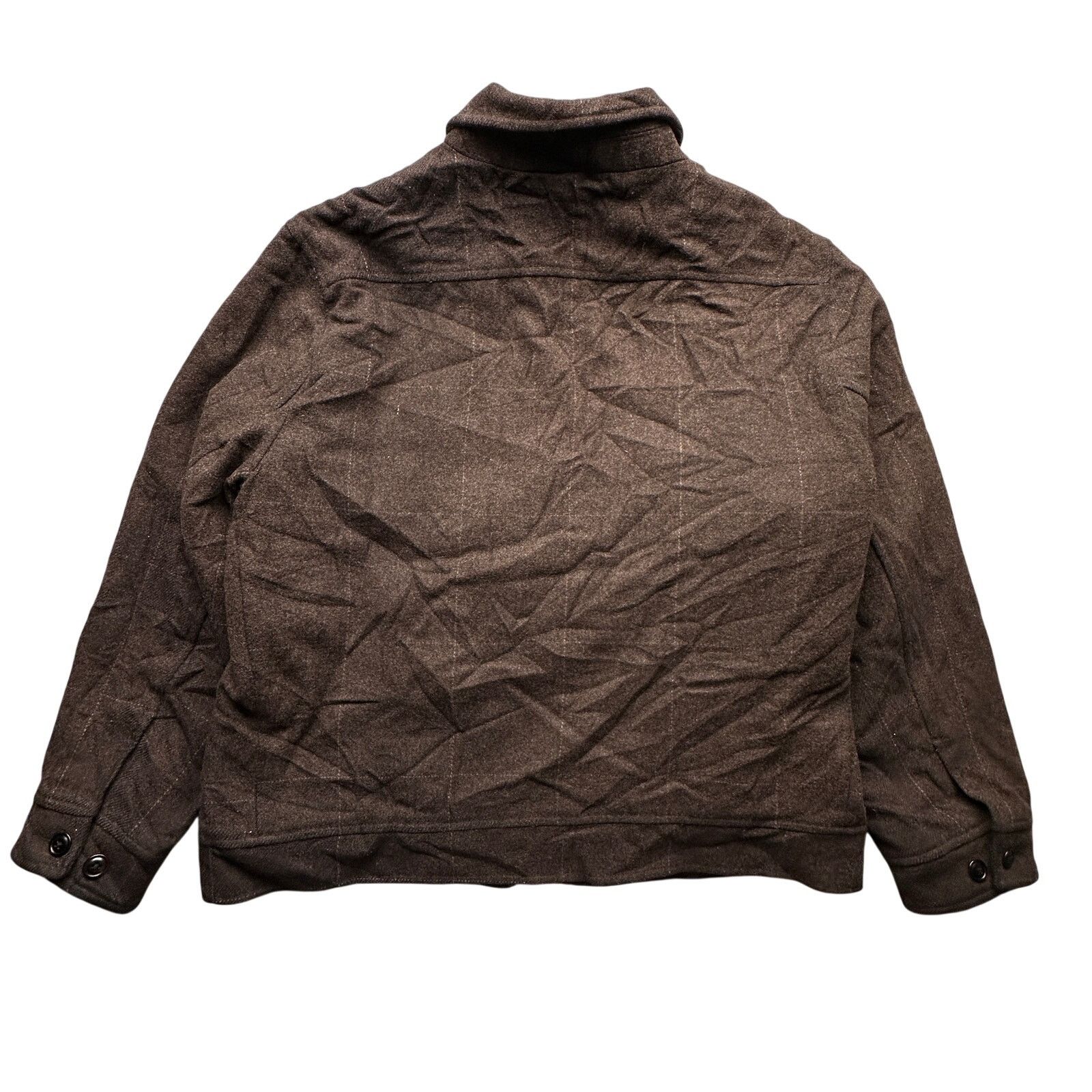 Gap GAP Wool Blend Quilt Lined Bomber Jacket Mens XL Grid Check Size US XL / EU 56 / 4 - 2 Thumbnail