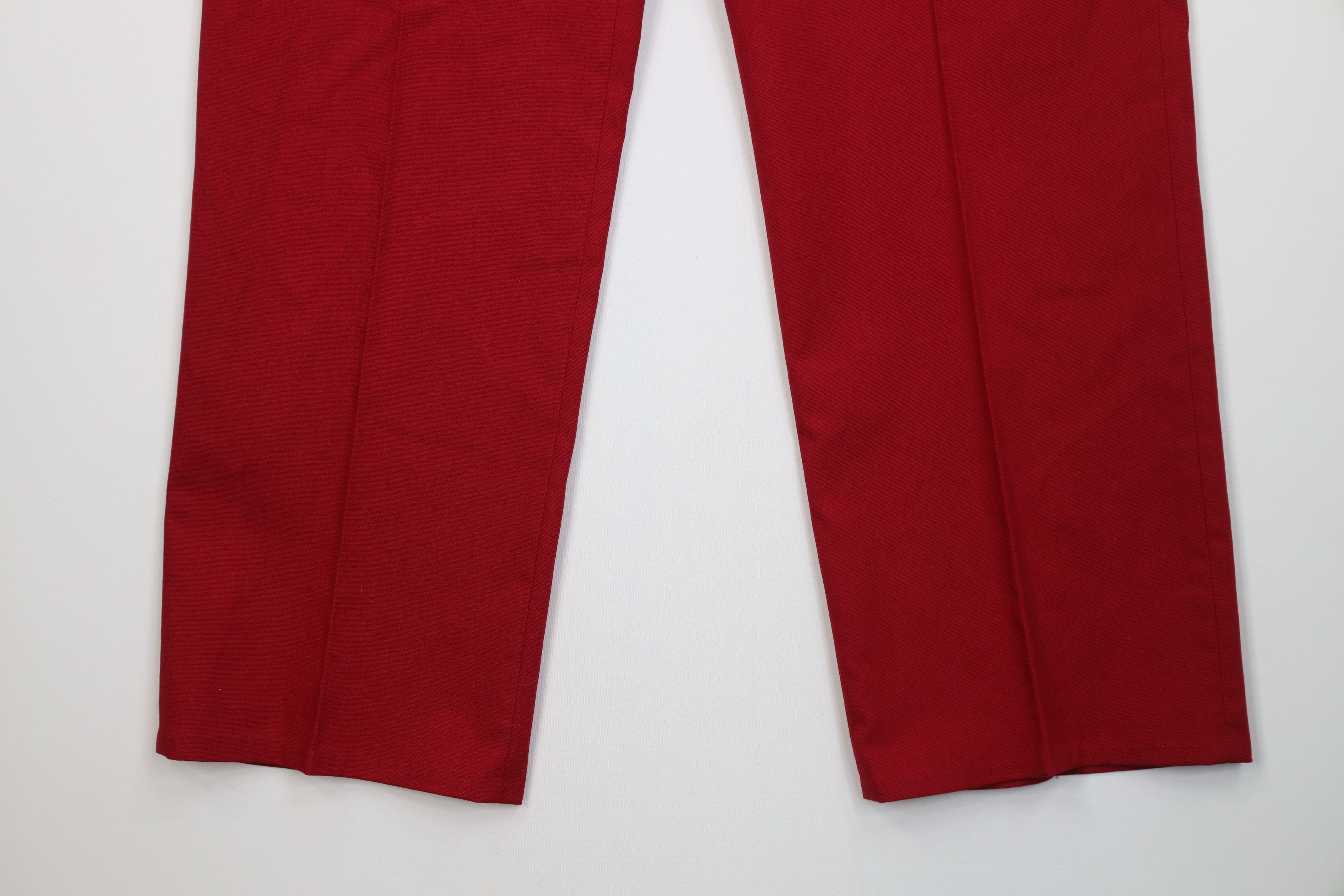 Vintage Vintage 70s Streetwear Flared Wide Leg Chino Pants Red USA Size US 36 / EU 52 - 4 Thumbnail