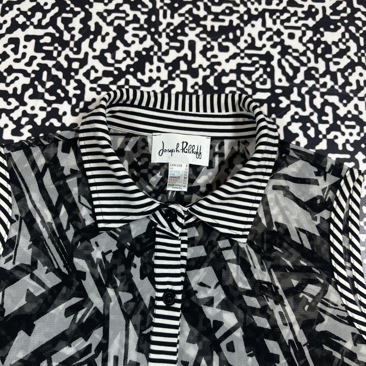 Joseph Ribkoff Vintage Y2K Joseph Ribkoff Mesh Abstract Style Blouses Size M / US 6-8 / IT 42-44 - 8 Thumbnail